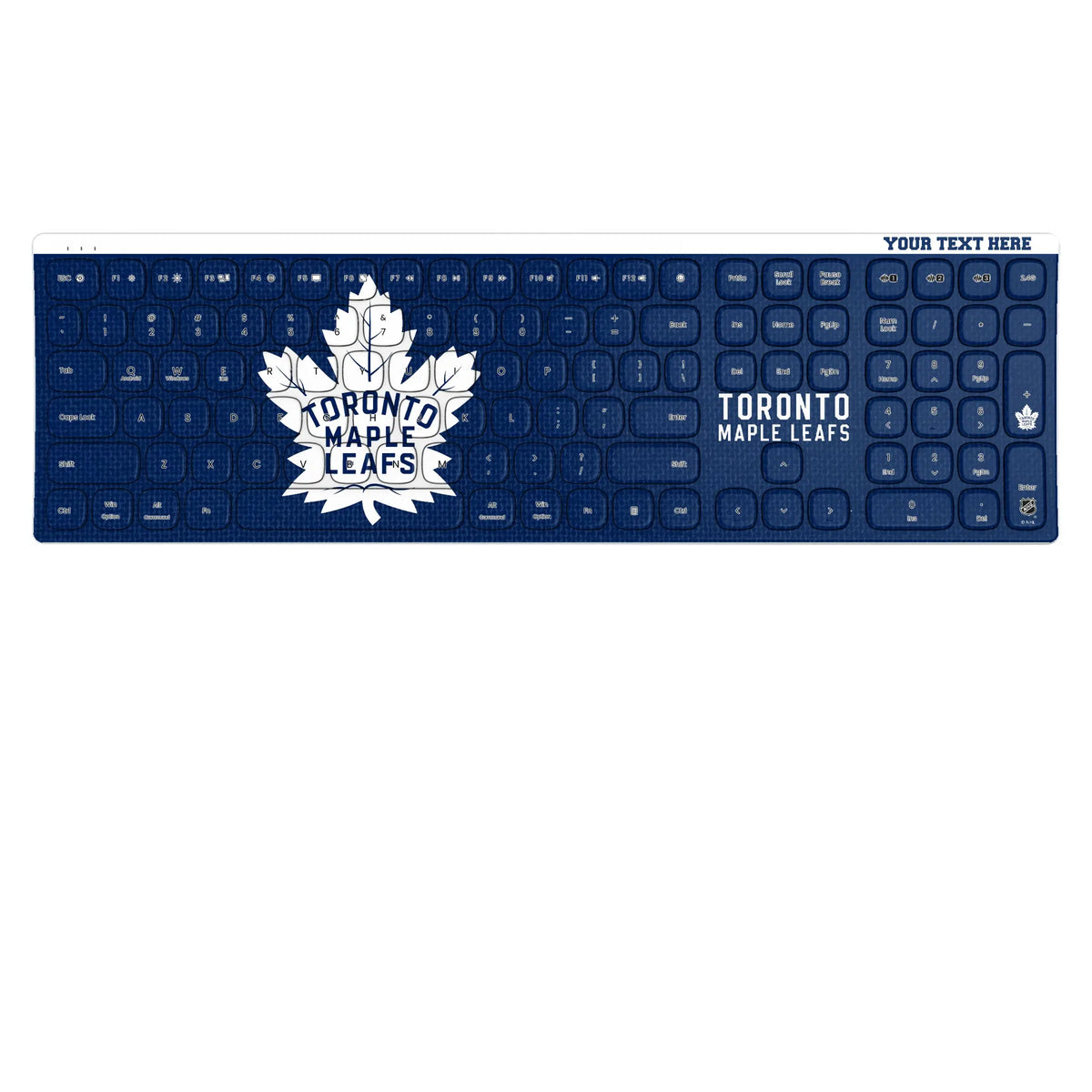 Toronto Maple Leafs Personalized Endzone Solid KKB605 Curved Wireless Keyboard