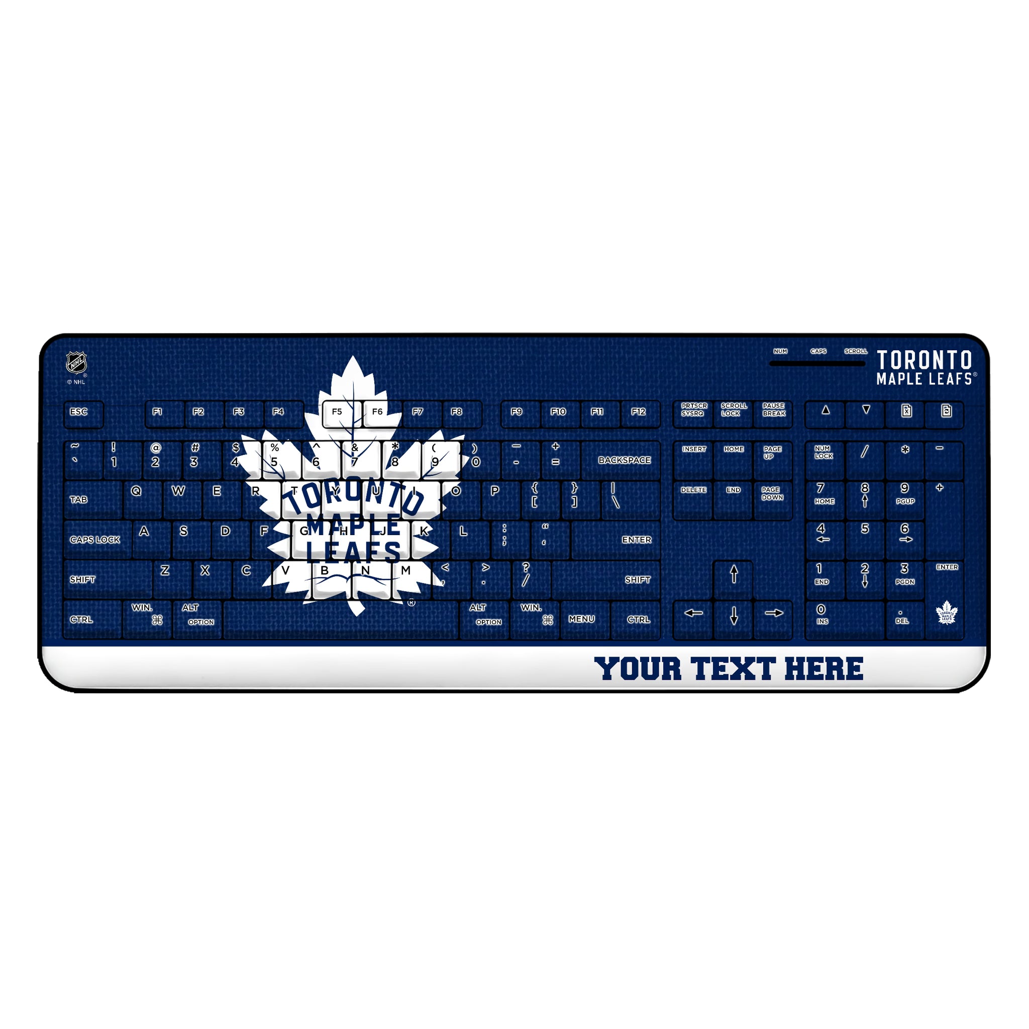 Toronto Maple Leafs Personalized Endzone Solid Wireless USB Keyboard