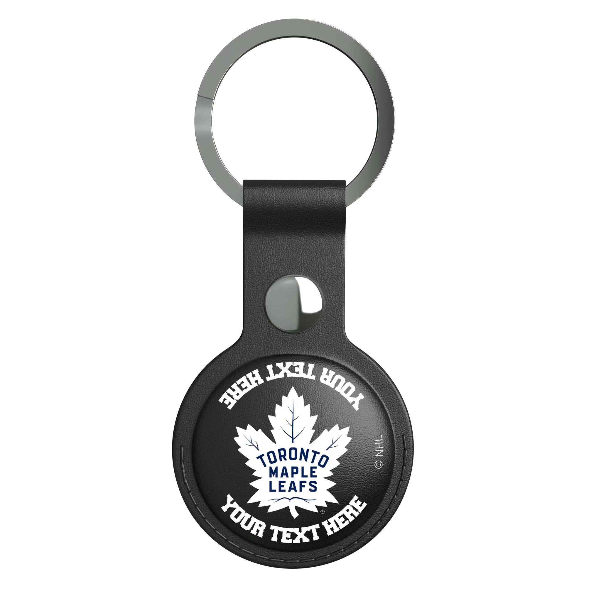 Toronto Maple Leafs Personalized Insignia AirTag Black Airtag Holder