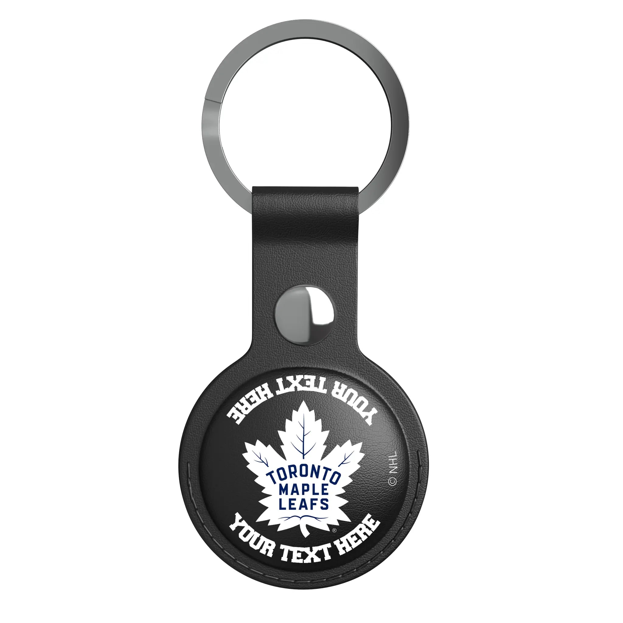 Toronto Maple Leafs Personalized Insignia AirTag Black Airtag Holder