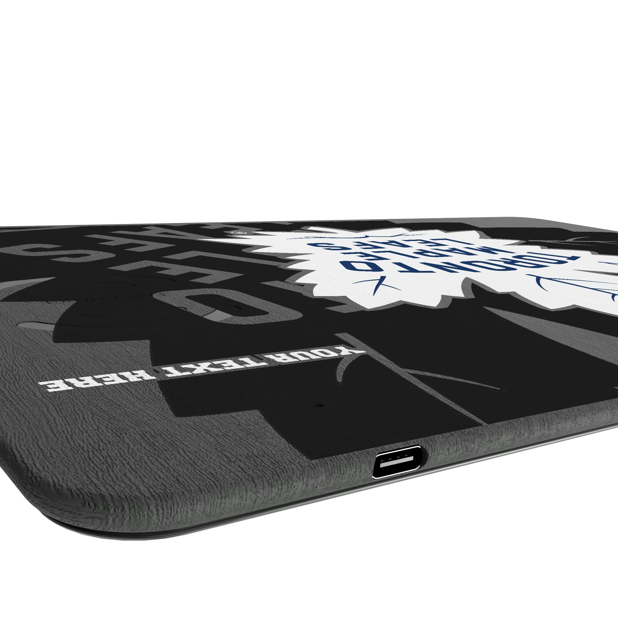 Toronto Maple Leafs Personalized Tilt 15-Watt Wireless Charger and Mouse Pad