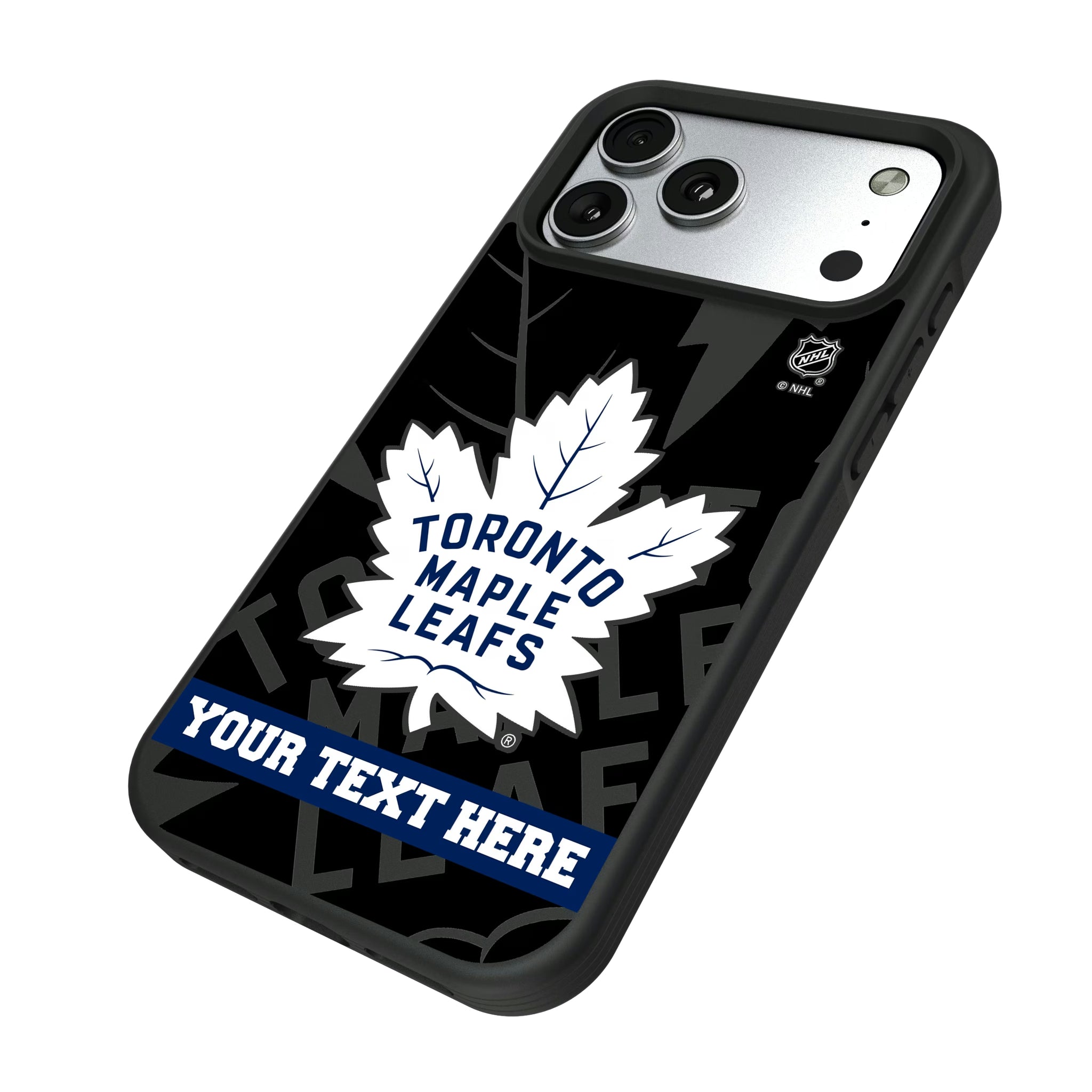 Toronto Maple Leafs Personalized Tilt iPhone Bump Phone Case for Apple iPhone - Isometric View#Device_iPhone 17 Pro Max