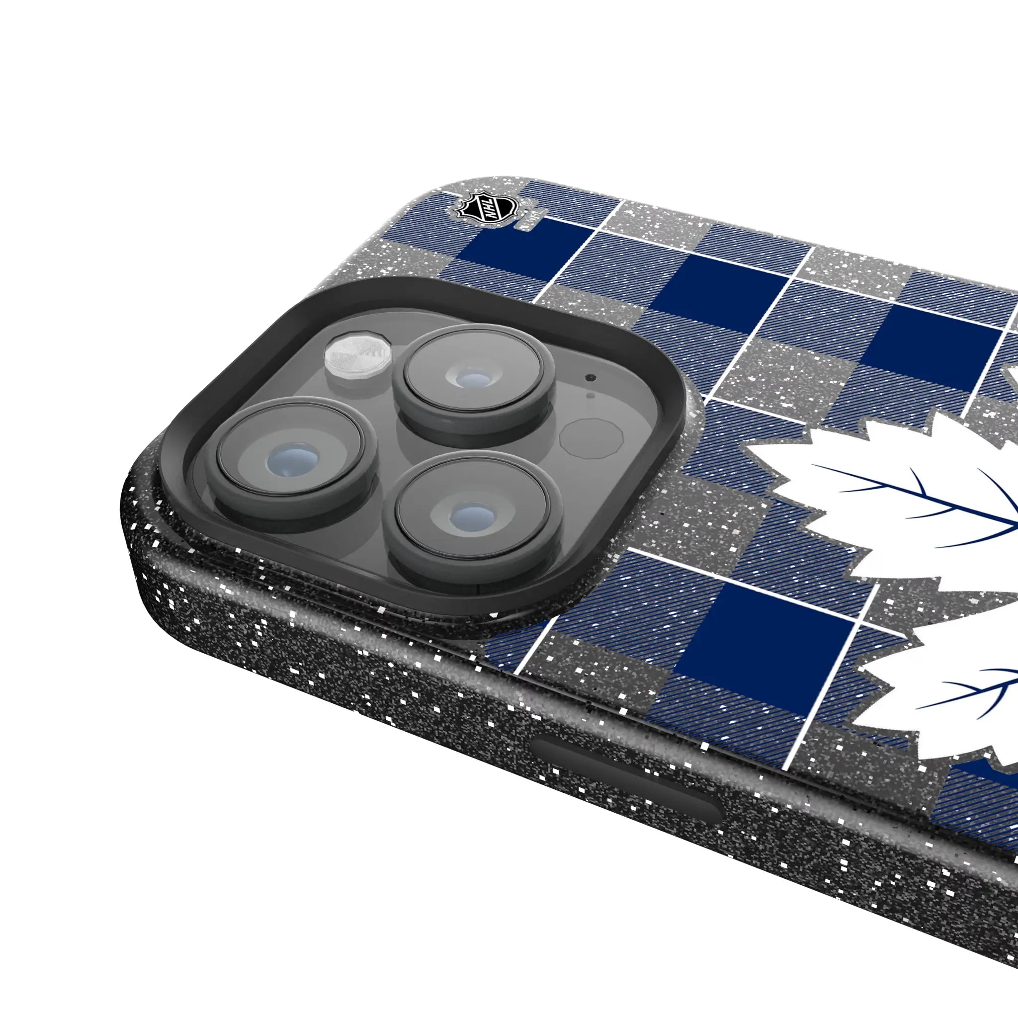 Toronto Maple Leafs Plaid iPhone Bling Phone Case for Apple iPhone - Detail