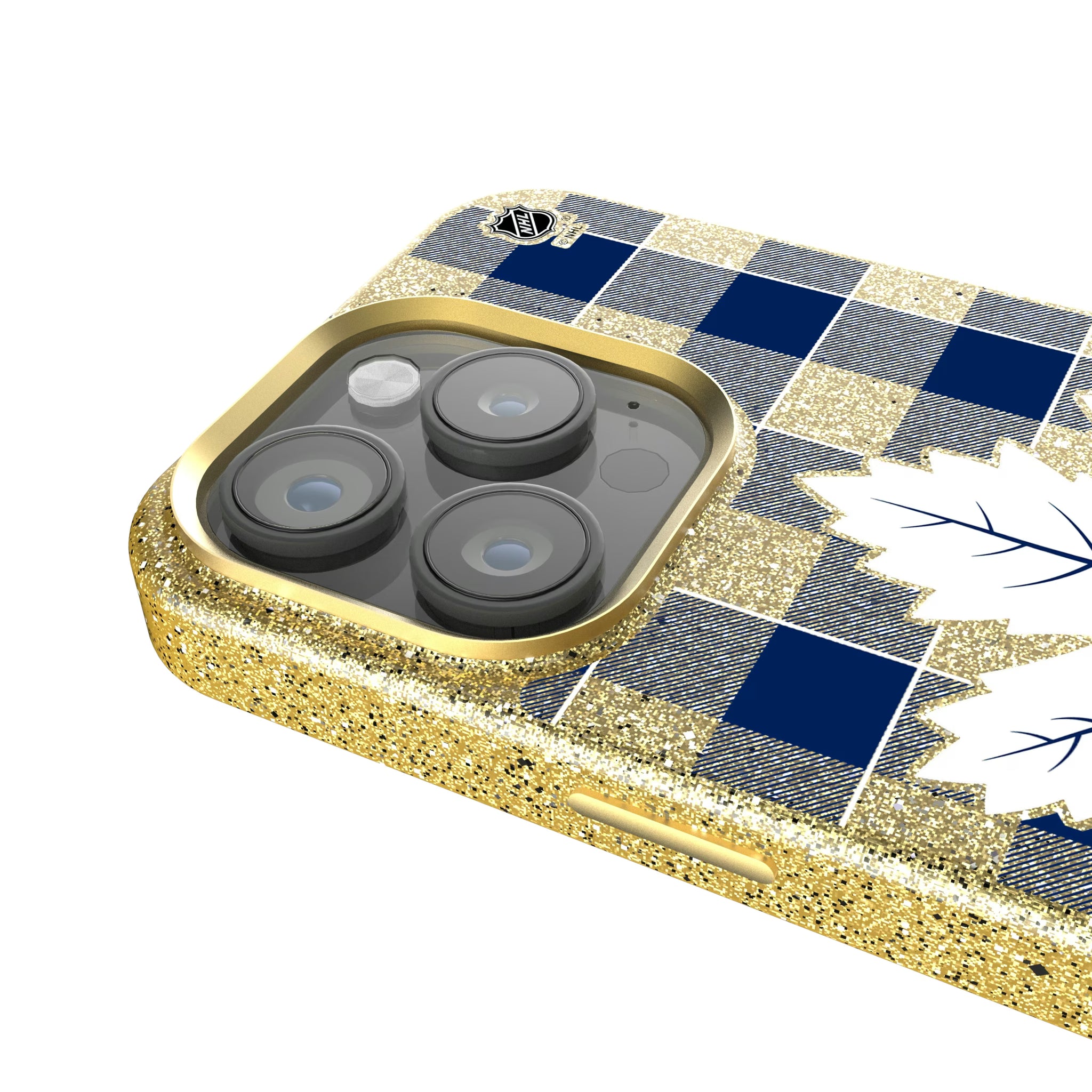 Toronto Maple Leafs Plaid iPhone Bling Phone Case for Apple iPhone - Detail