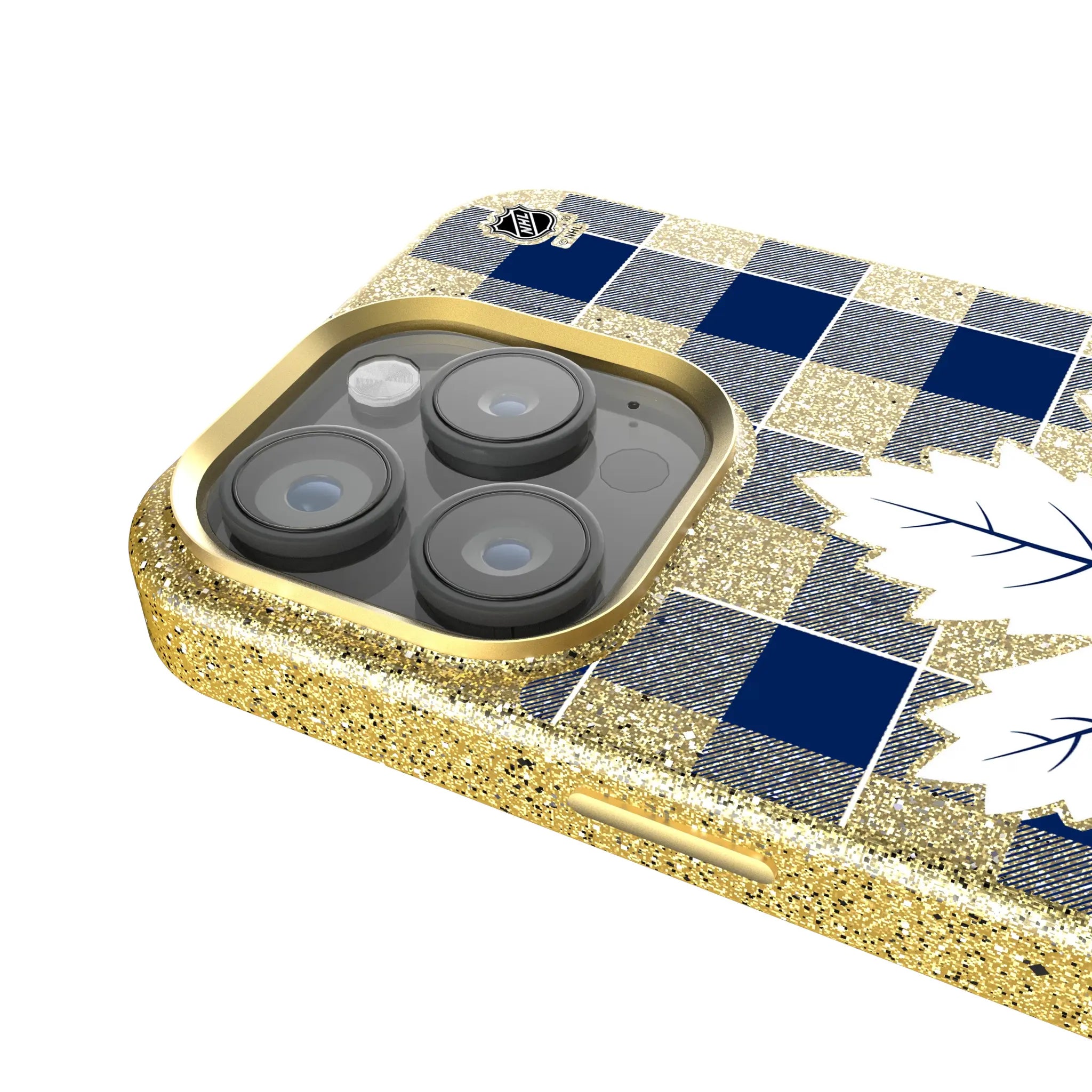 Toronto Maple Leafs Plaid iPhone Bling Phone Case for Apple iPhone - Detail