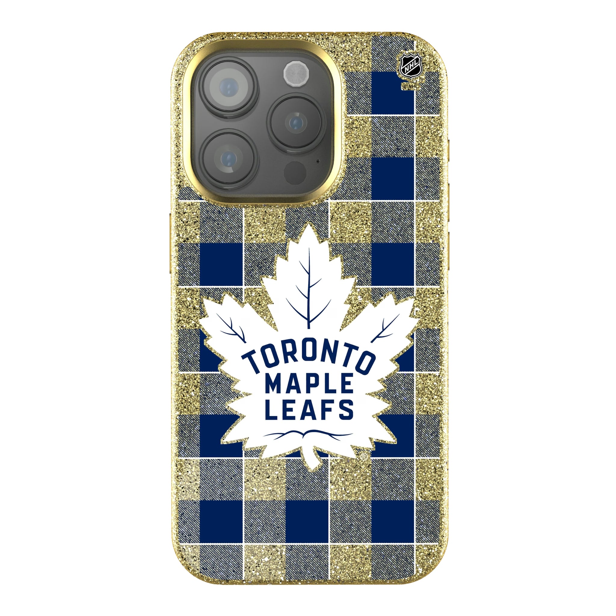 Toronto Maple Leafs Plaid iPhone Bling Phone Case for Apple iPhone