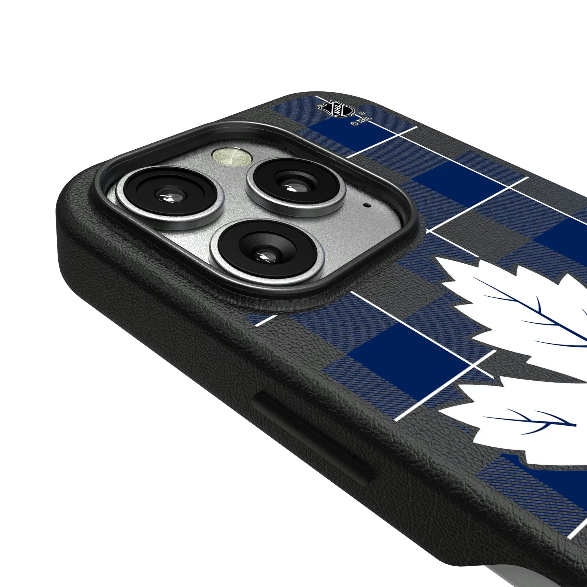 Toronto Maple Leafs Plaid iPhone MagSafe Compatible Phone Case for Apple iPhone - Detail
