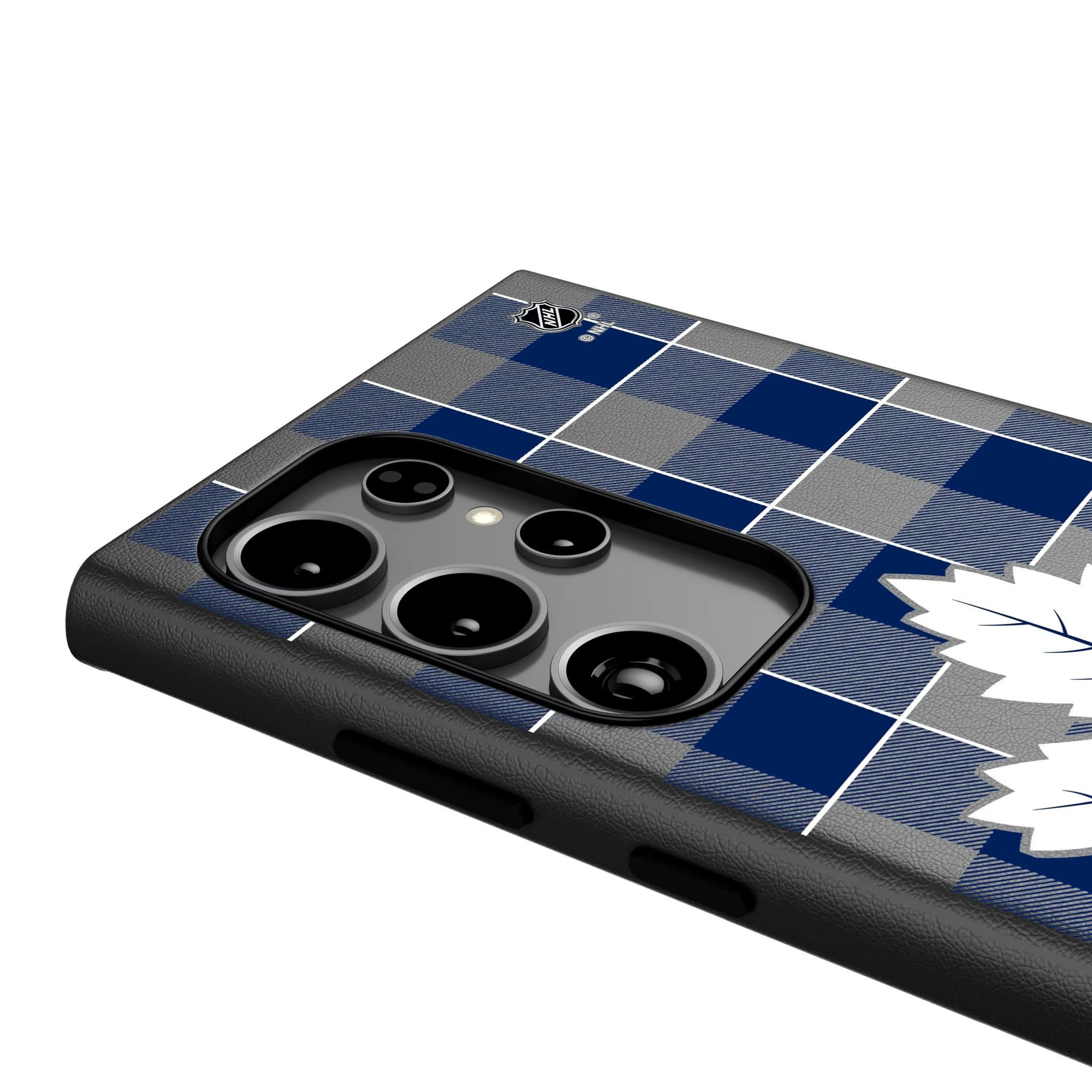 Toronto Maple Leafs Plaid Galaxy MagSafe Compatible Phone Case for Samsung Galaxy - Detail