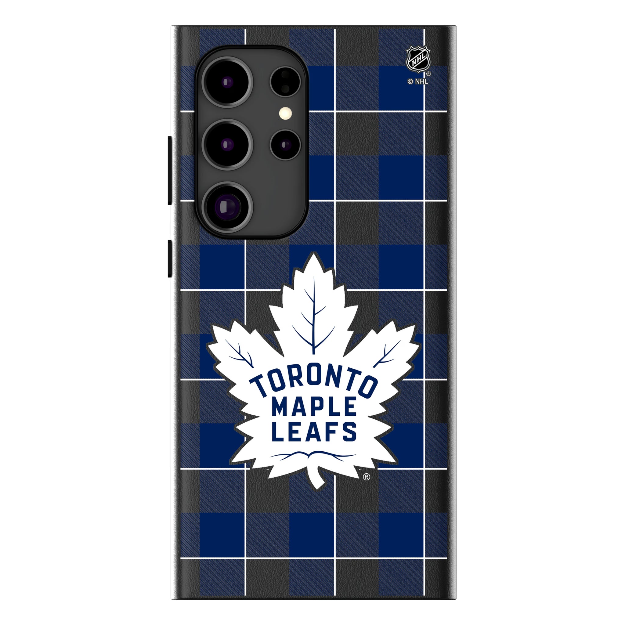 Toronto Maple Leafs Plaid Galaxy MagSafe Compatible Phone Case for Samsung Galaxy