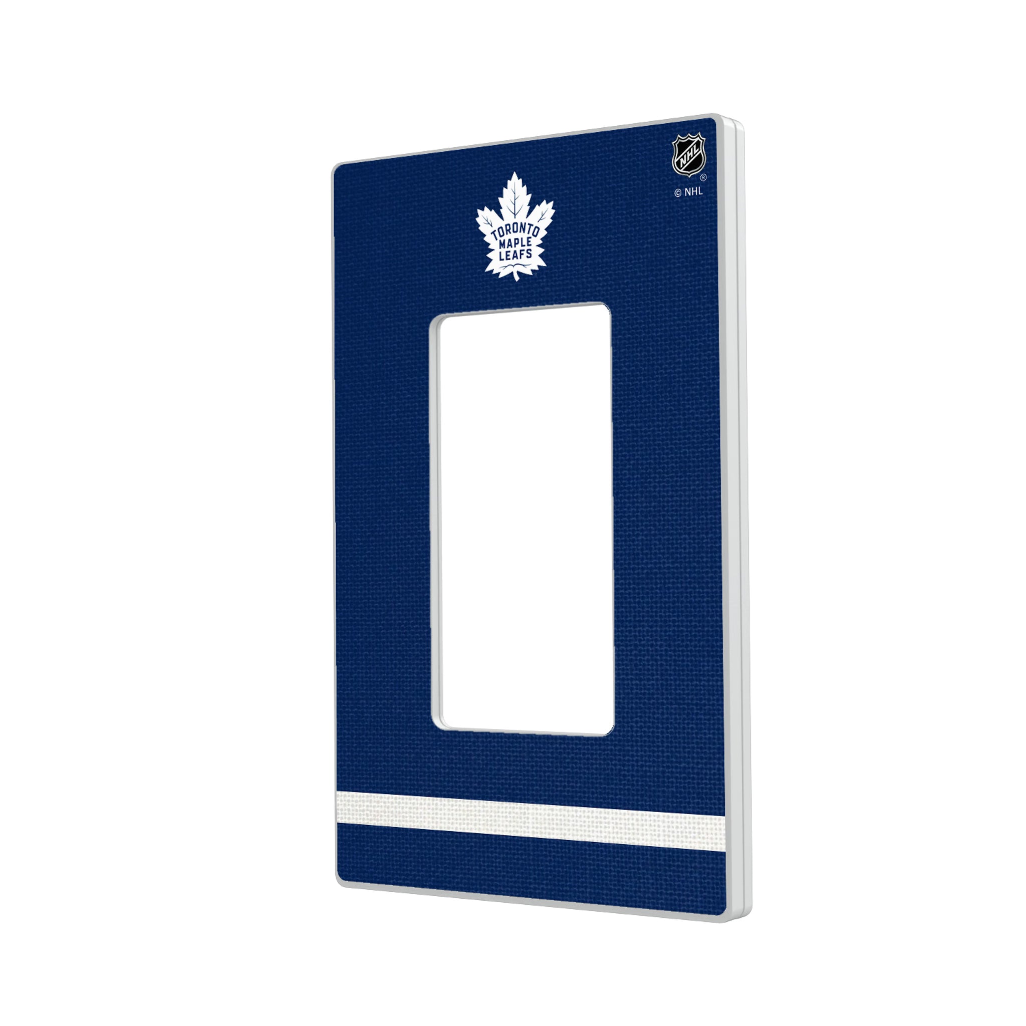 Toronto Maple Leafs Stripe Hidden-Screw Light Switch Plate#Style_Single Rocker