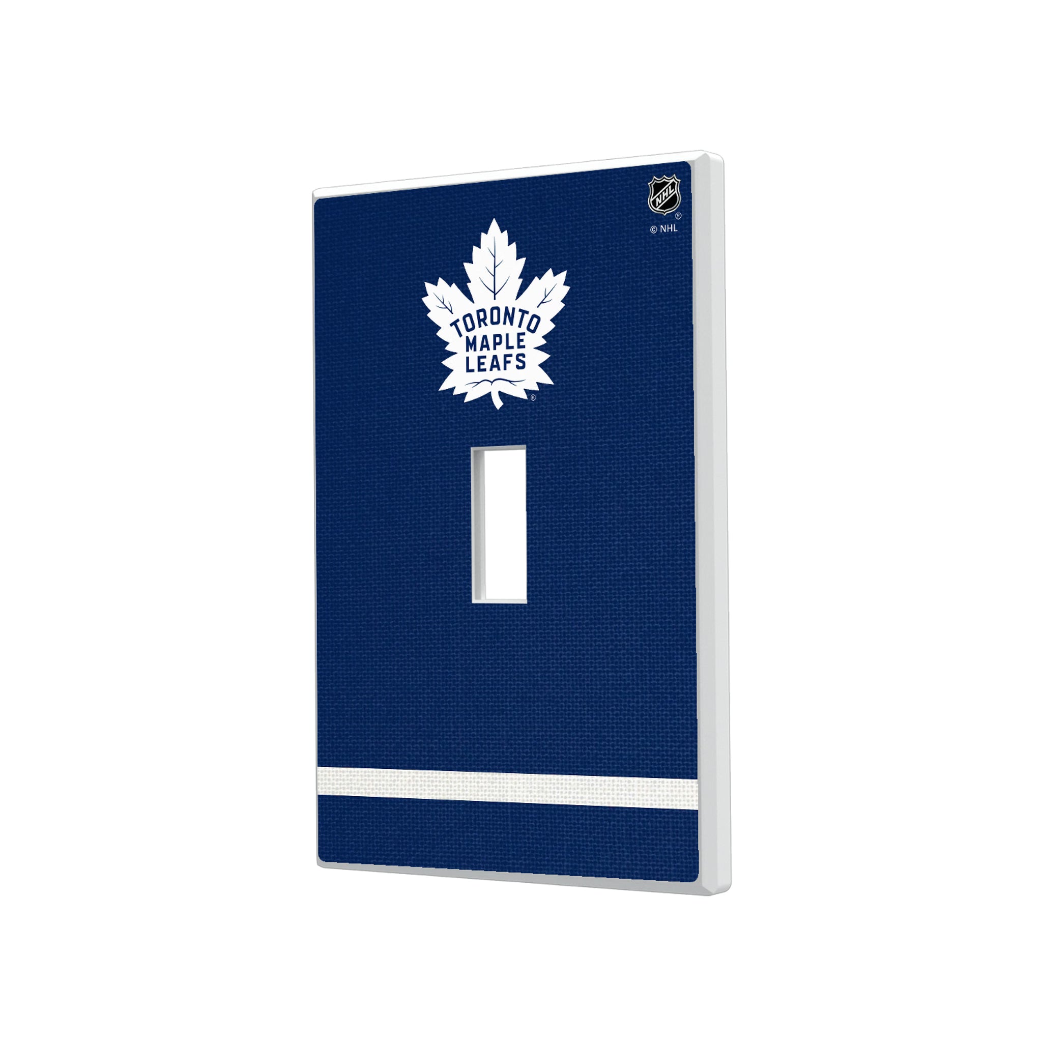Toronto Maple Leafs Stripe Hidden-Screw Light Switch Plate#Style_Single Toggle