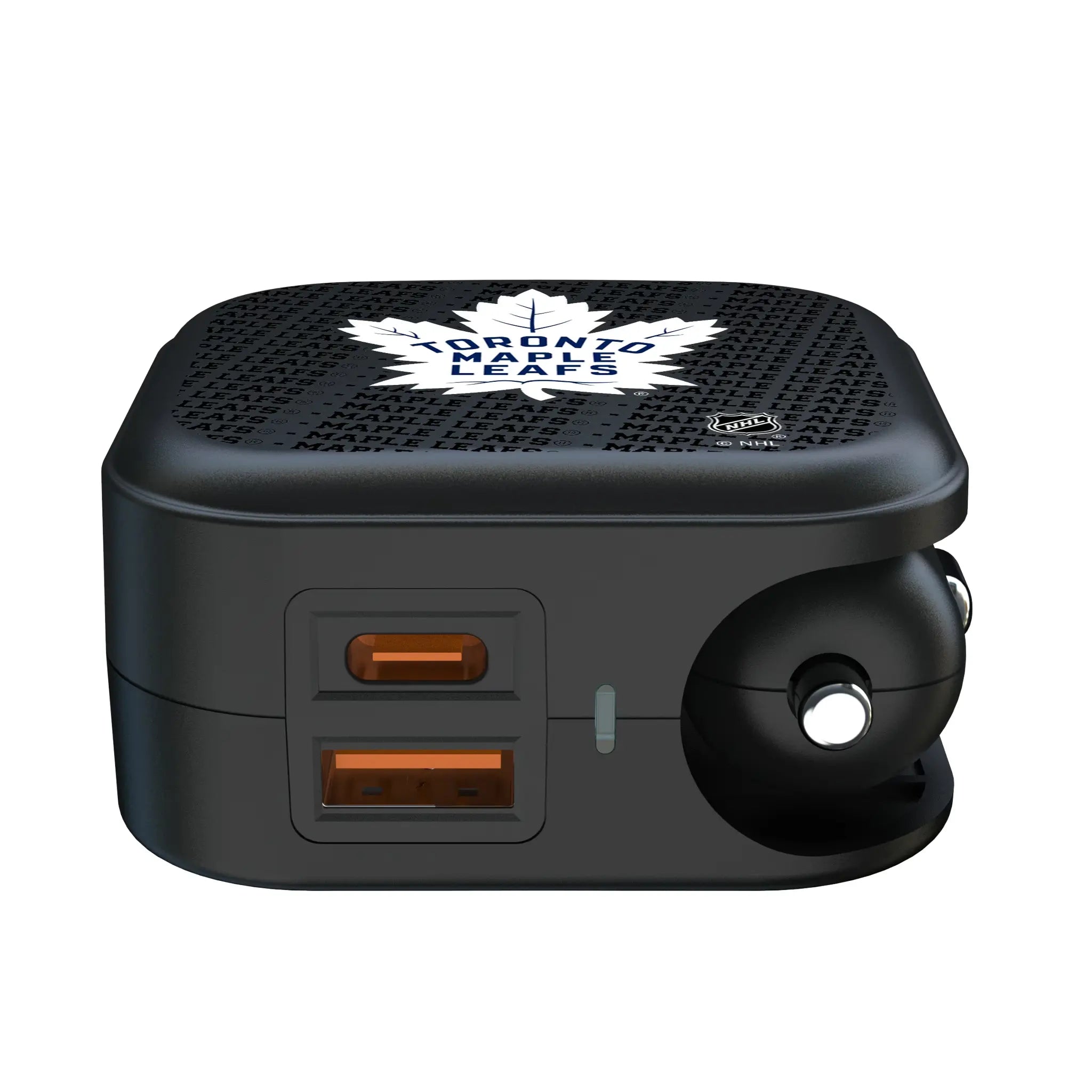 Toronto Maple Leafs Text Backdrop 2 in 1 USB A/C Charger