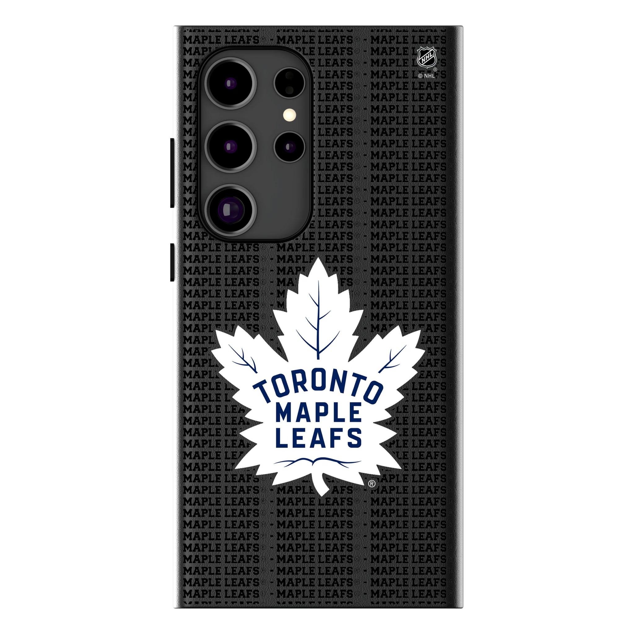 Toronto Maple Leafs Text Backdrop Galaxy MagSafe Compatible Phone Case for Samsung Galaxy