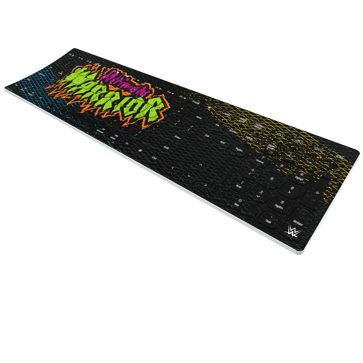 Ultimate Warrior Steel KKB605 Curved Wireless Keyboard - Isometric View