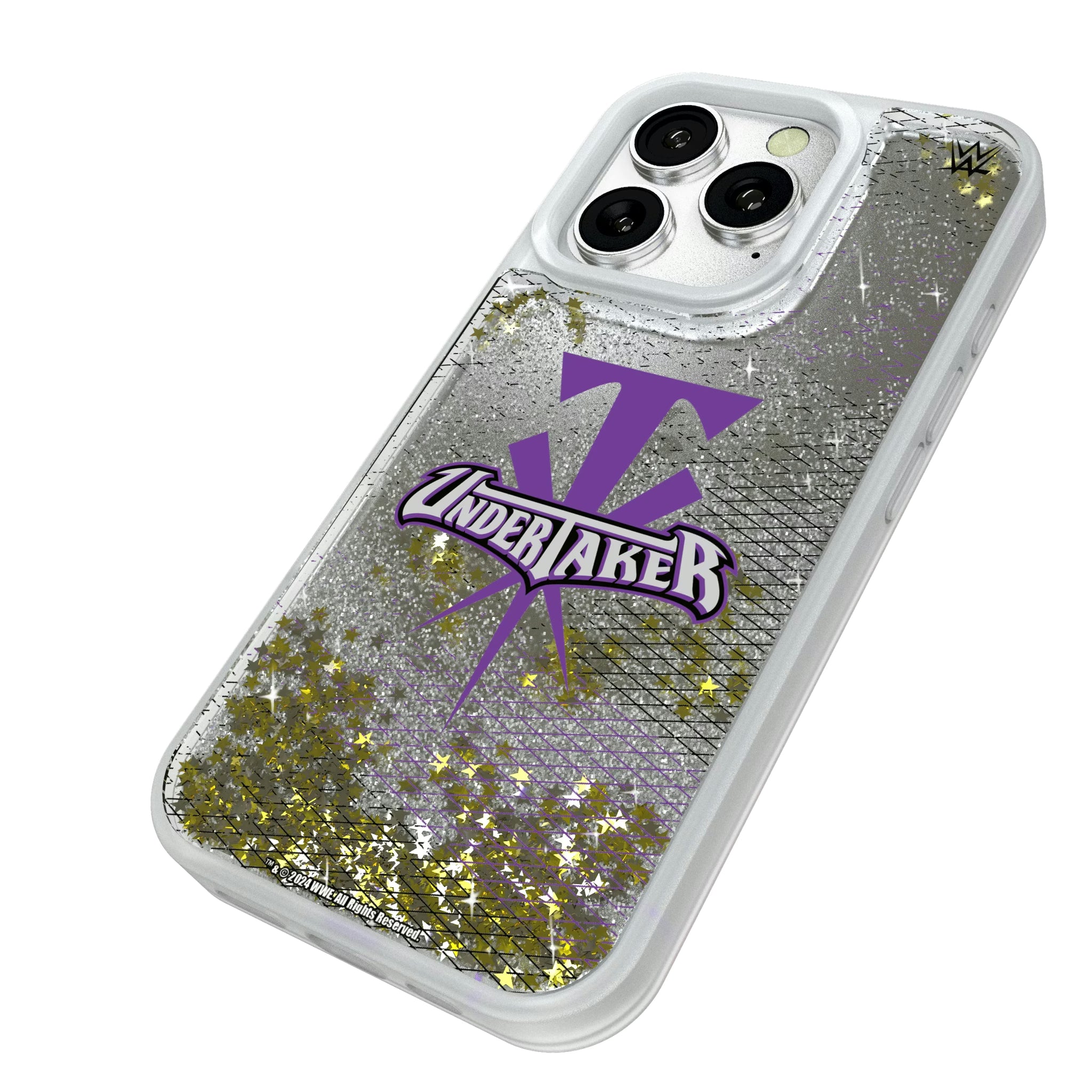 Undertaker Steel iPhone Glitter Phone Case for Apple iPhone - Isometric View#Device_iPhone 16 Pro