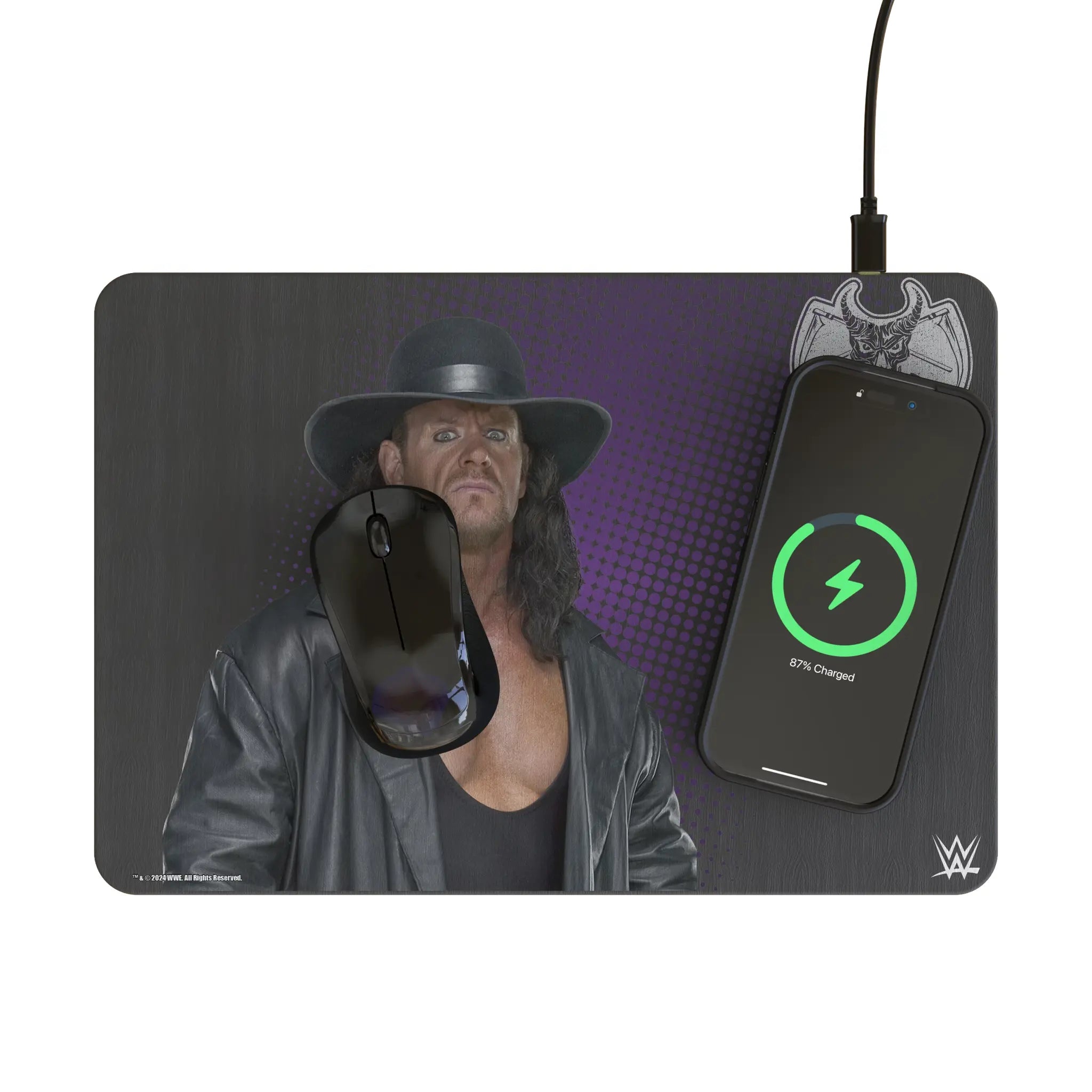 Undertaker Superstar 15-Watt Wireless Charger and Mouse Pad - Lifestyle