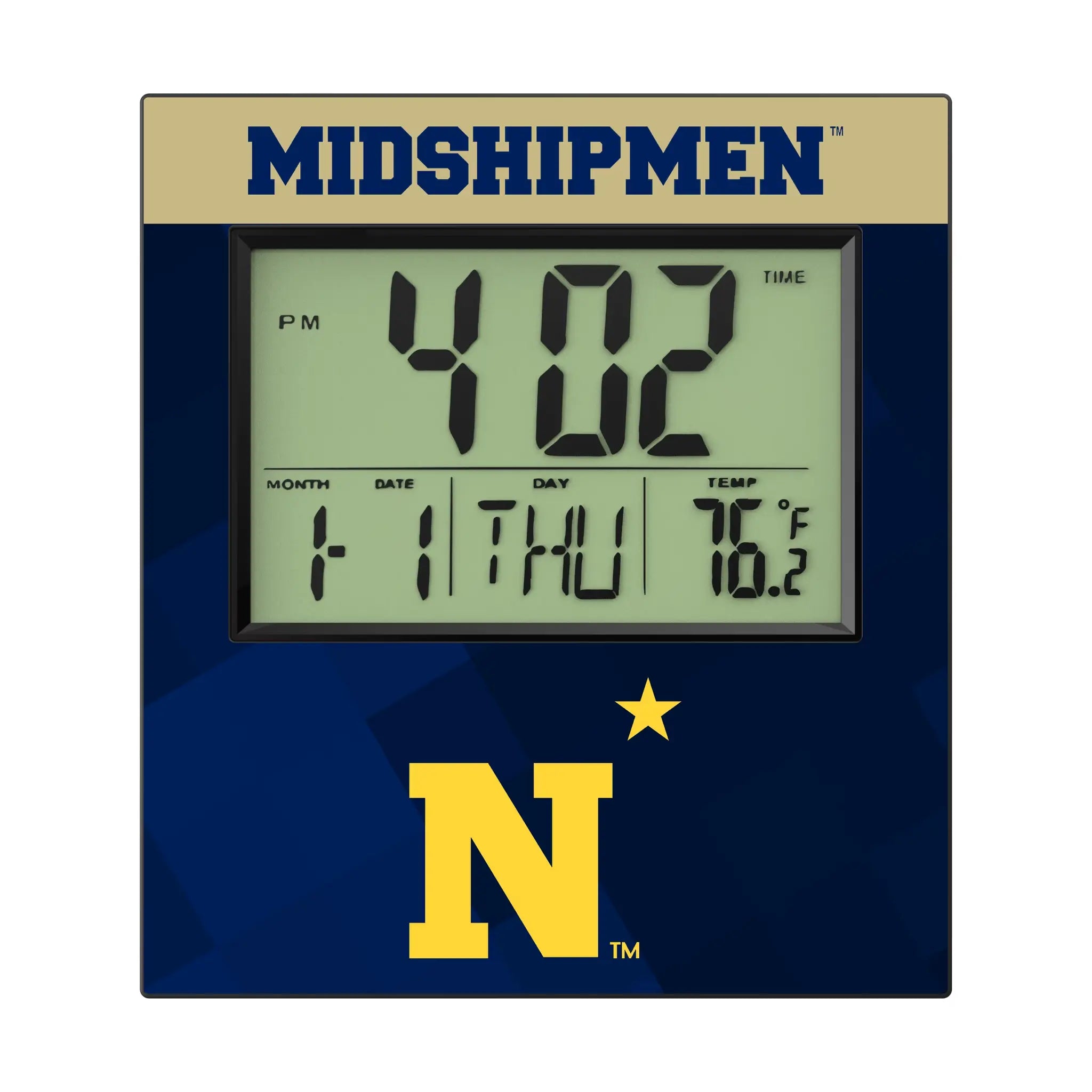 United State Naval Academy Midshipmen Color Block Wall Clock