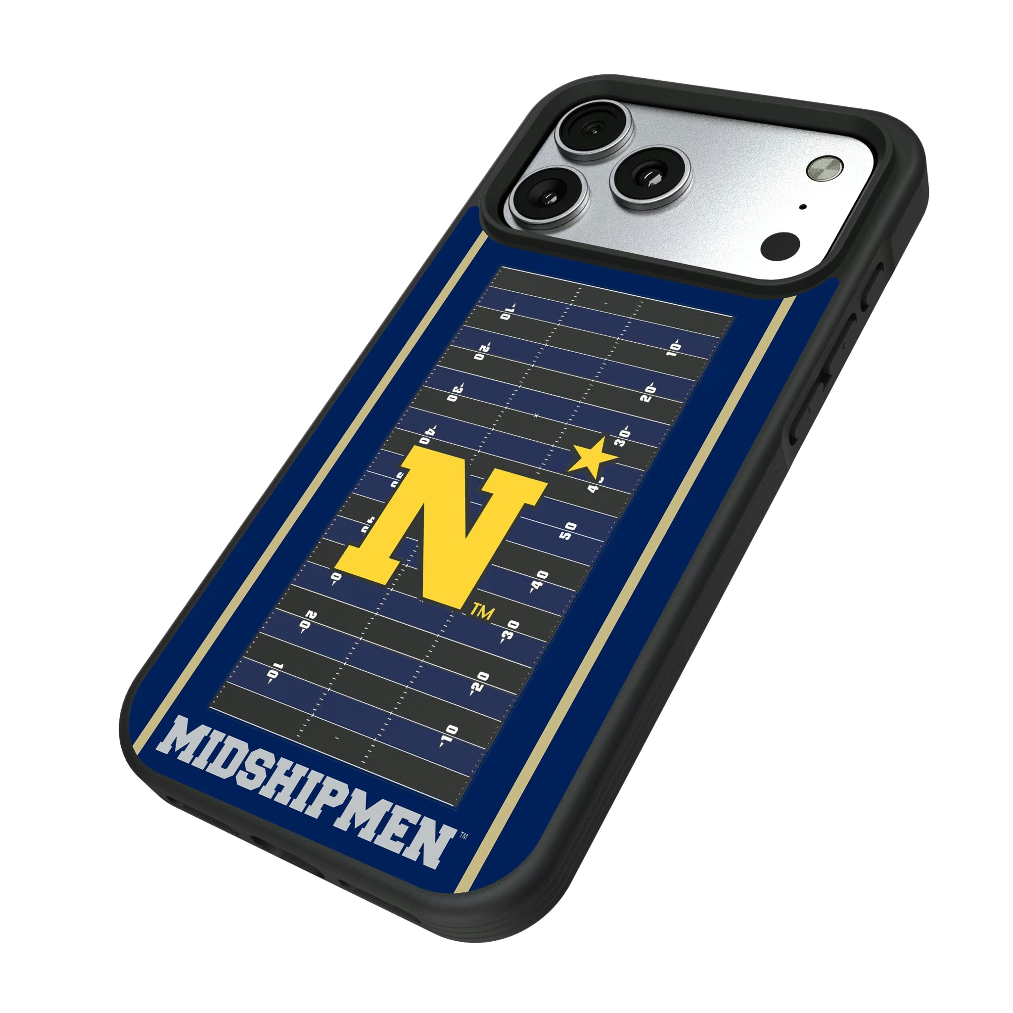 United State Naval Academy Midshipmen Field iPhone Bump Phone Case for Apple iPhone - Isometric View#Device_iPhone 17 Pro Max