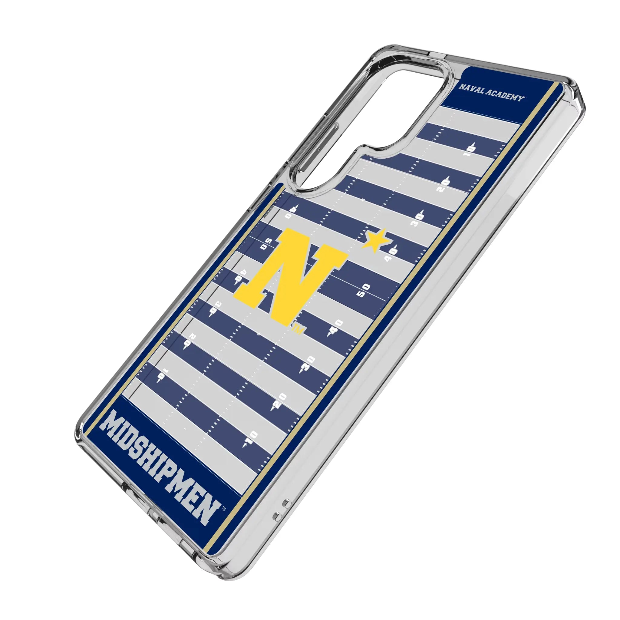 United State Naval Academy Midshipmen Field Galaxy Clear Phone Case for Samsung Galaxy - Isometric View#Device_Galaxy S25 Ultra