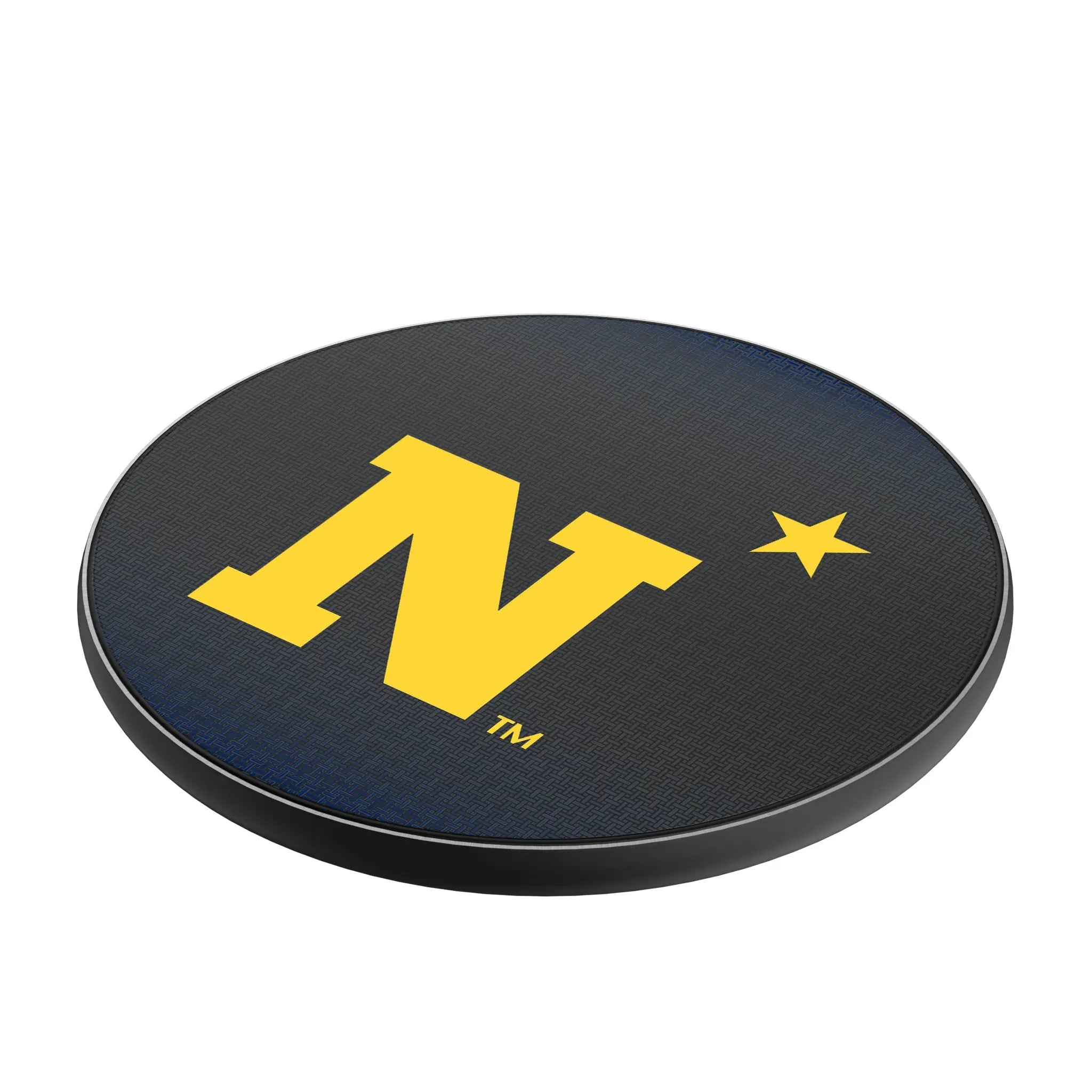 United State Naval Academy Midshipmen Linen 15-Watt Wireless Charger - Isometric View