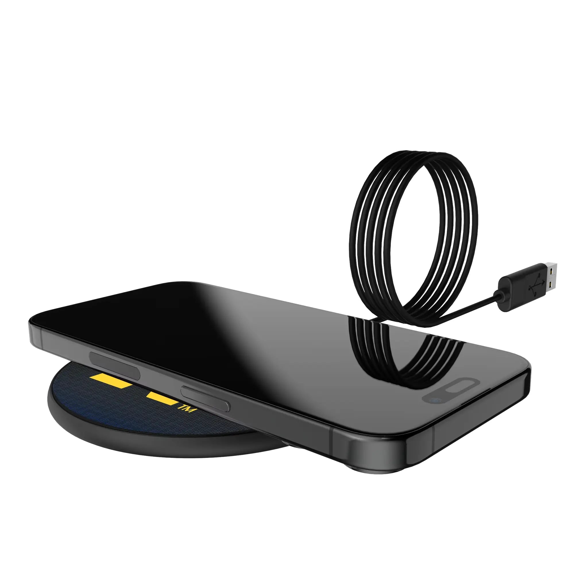 United State Naval Academy Midshipmen Linen 15-Watt Wireless Charger - Lifestyle
