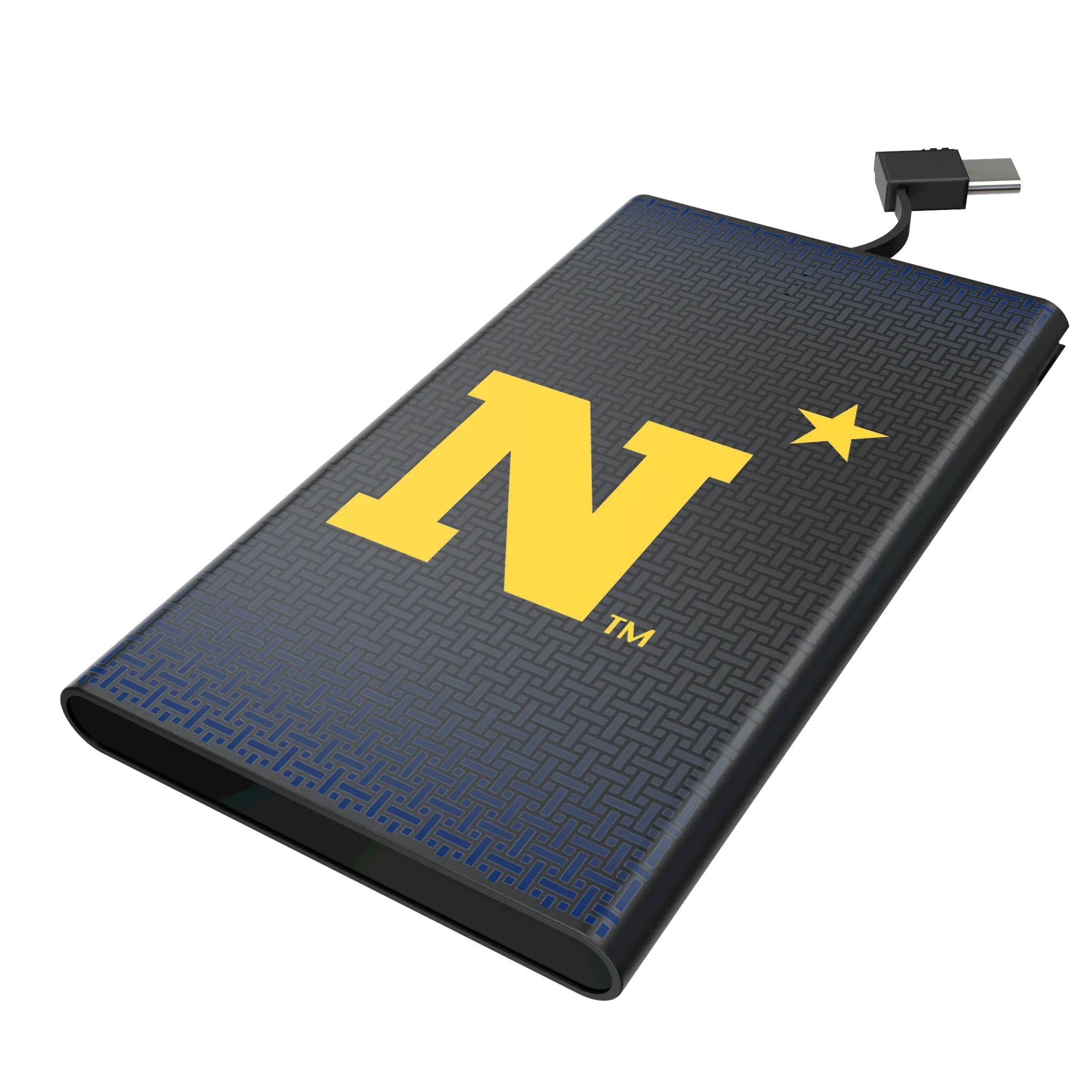 United State Naval Academy Midshipmen Linen 5000mAh Flat Power Bank