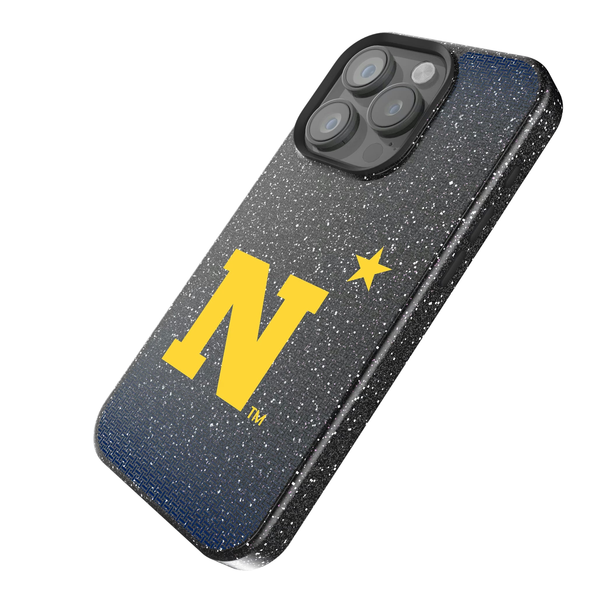 United State Naval Academy Midshipmen Linen iPhone Bling Phone Case for Apple iPhone - Isometric View