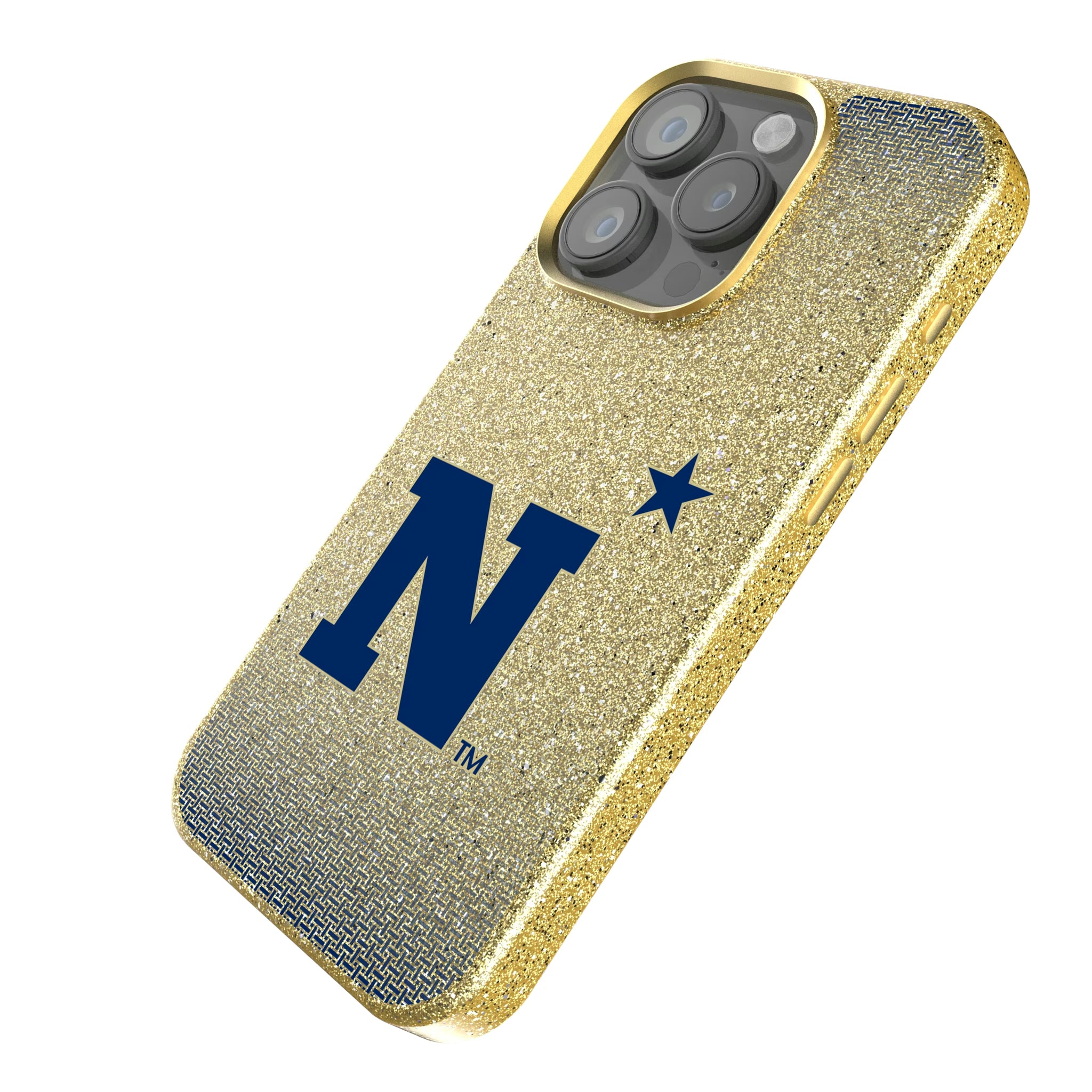 United State Naval Academy Midshipmen Linen iPhone Bling Phone Case for Apple iPhone - Isometric View