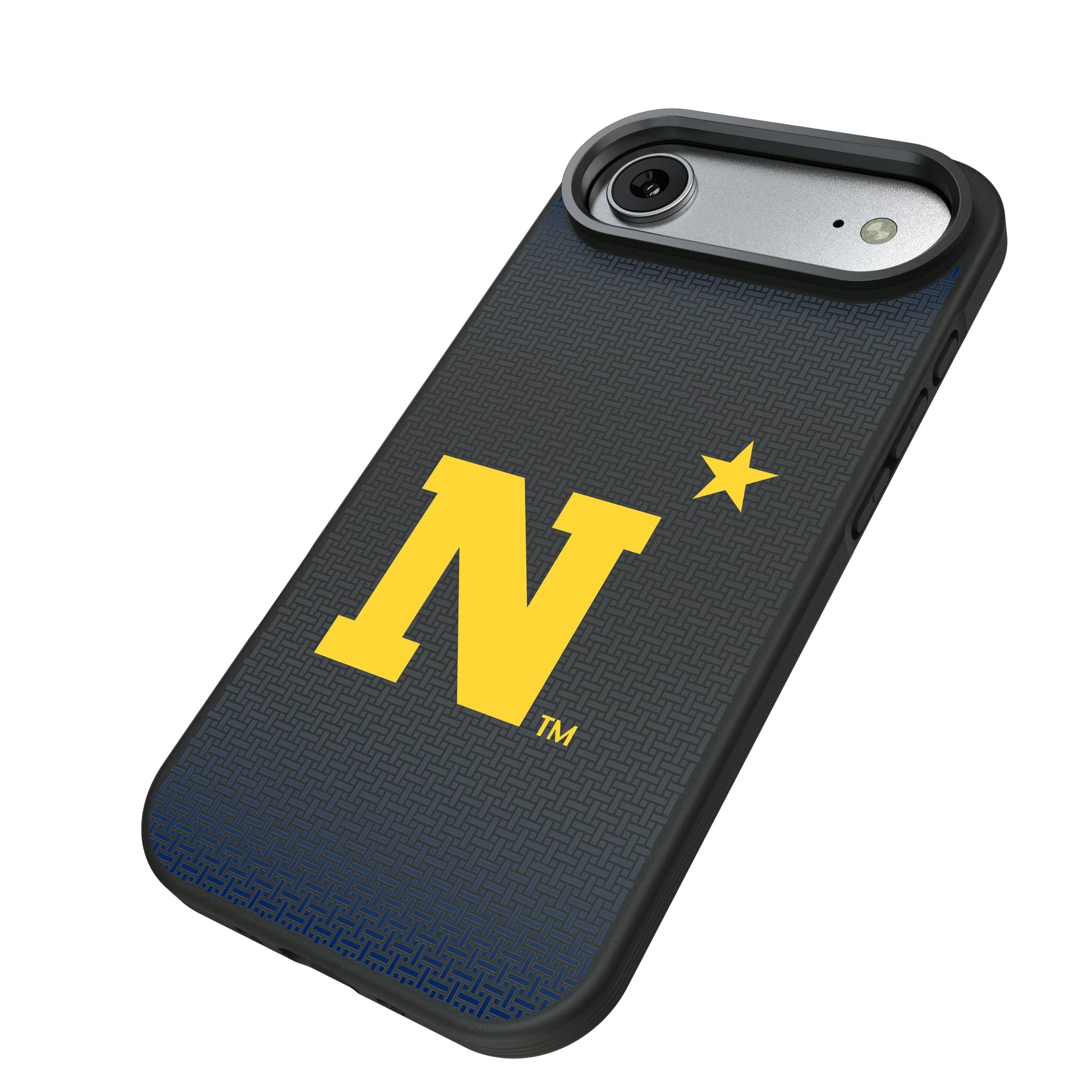United State Naval Academy Midshipmen Linen iPhone Bump Phone Case for Apple iPhone - Isometric View#Device_iPhone Air