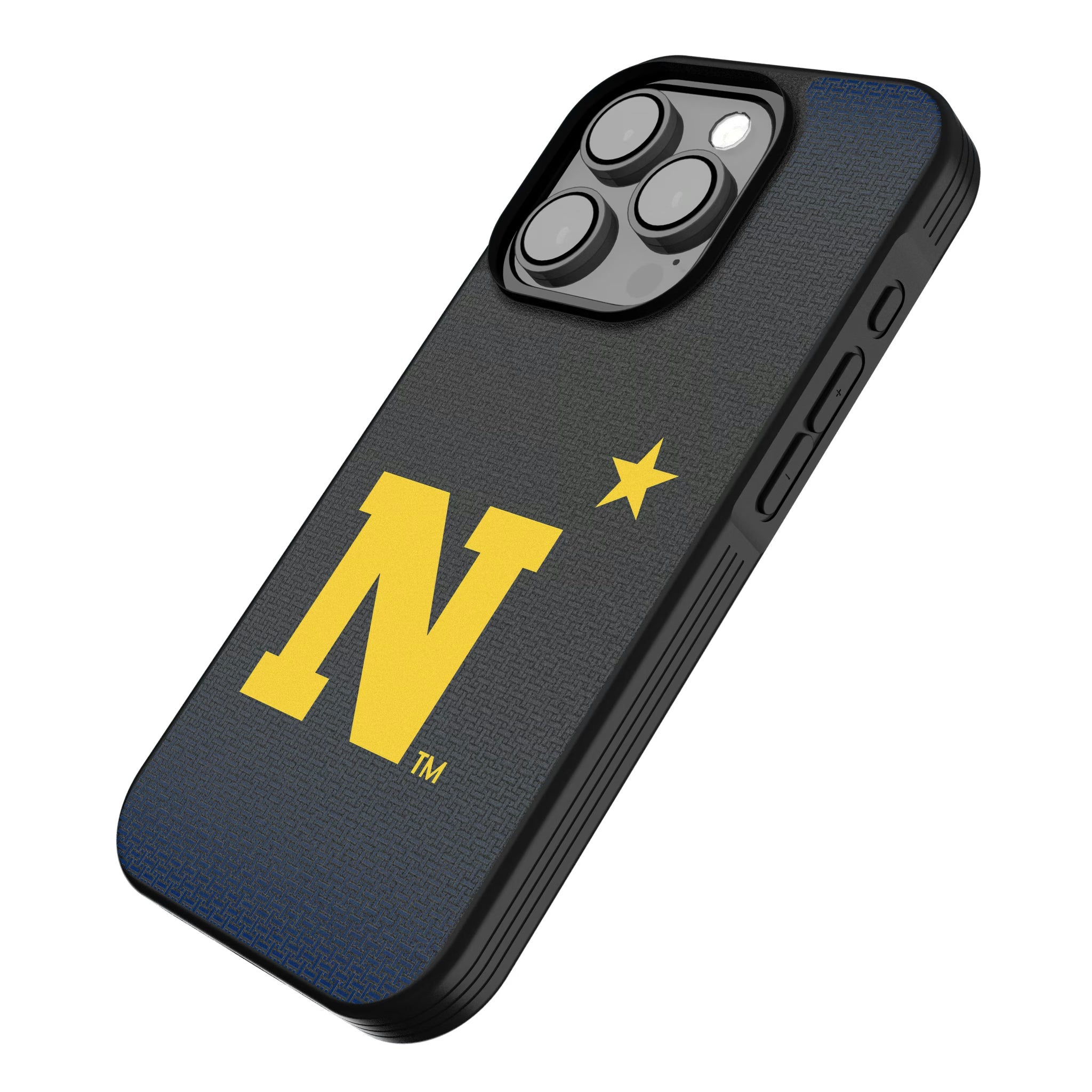 United State Naval Academy Midshipmen Linen iPhone Bump Phone Case for Apple iPhone - Isometric View