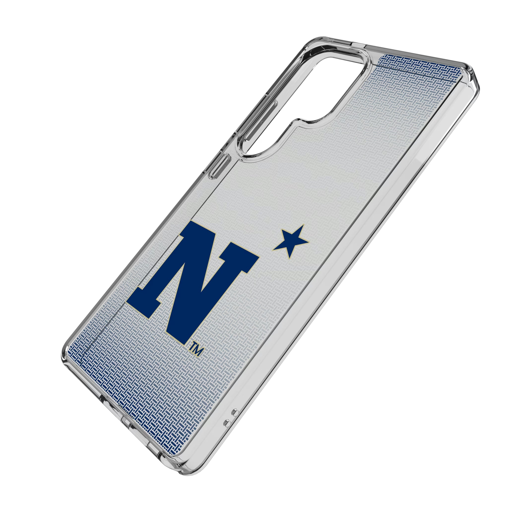 United State Naval Academy Midshipmen Linen Galaxy Clear Phone Case for Samsung Galaxy - Isometric View