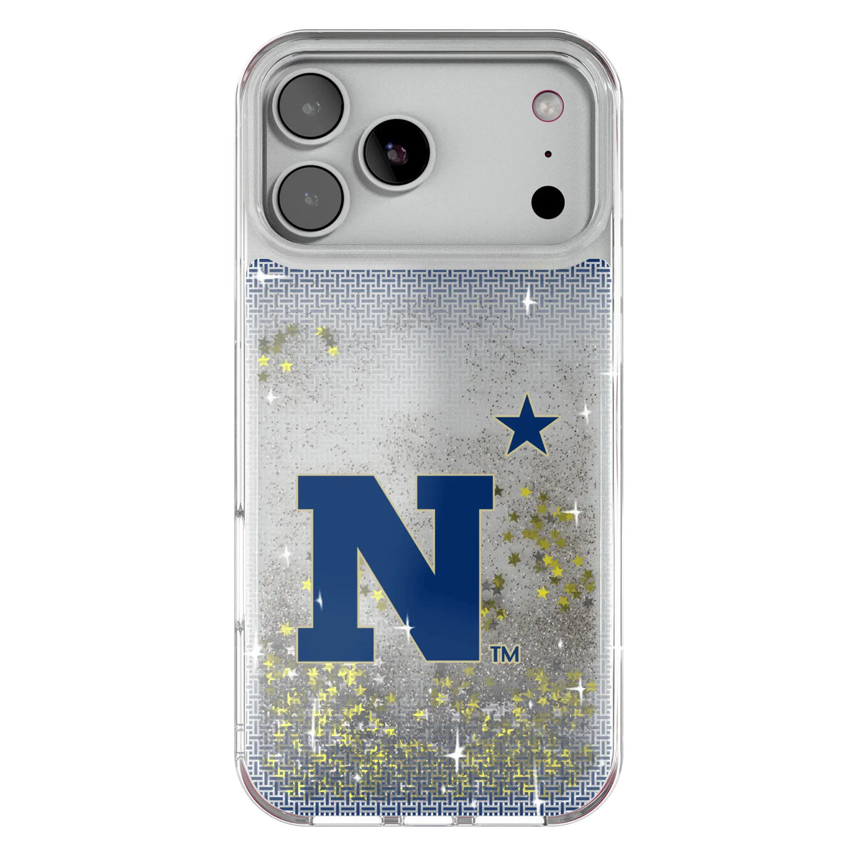United State Naval Academy Midshipmen Linen Glitter Phone Case for Apple iPhone