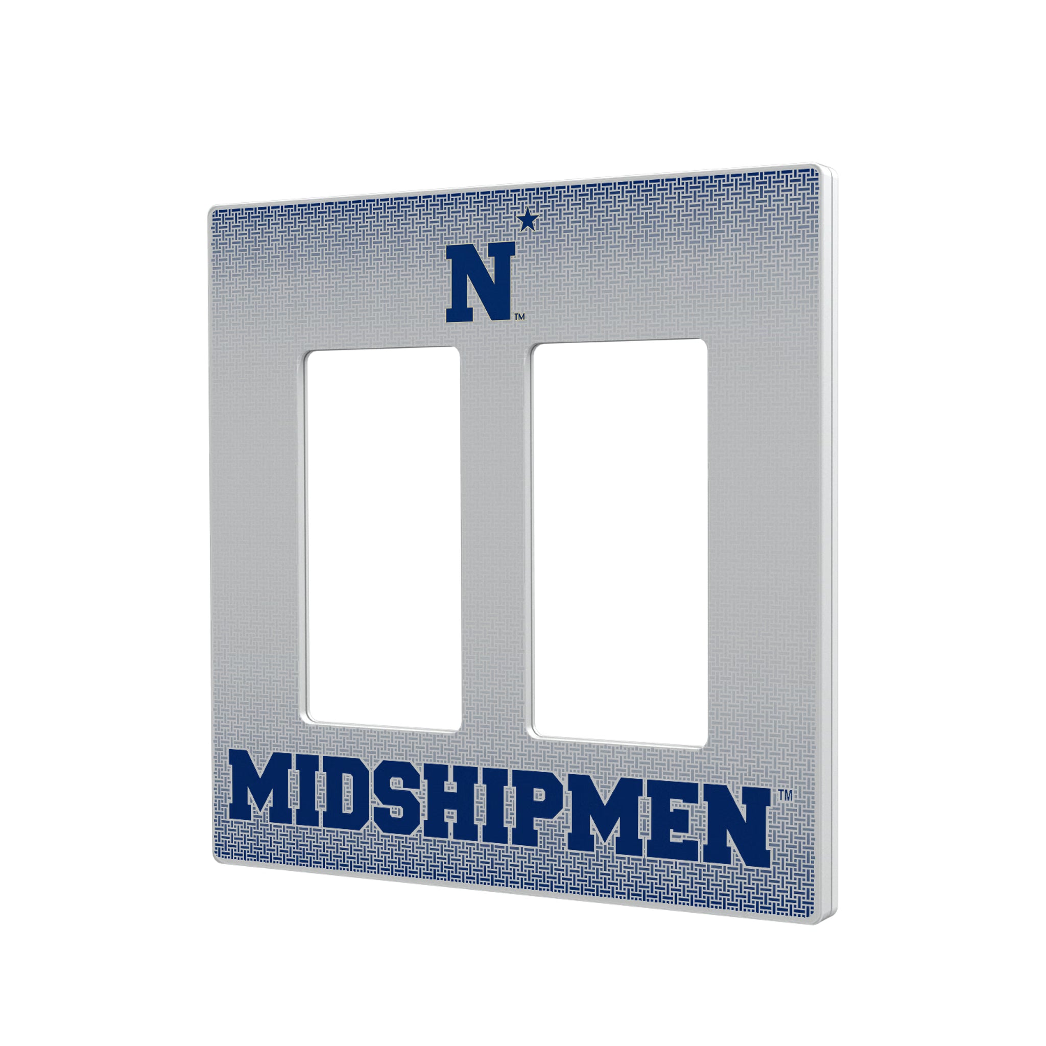 United State Naval Academy Midshipmen Linen Hidden-Screw Light Switch Plate#Style_Double Rocker