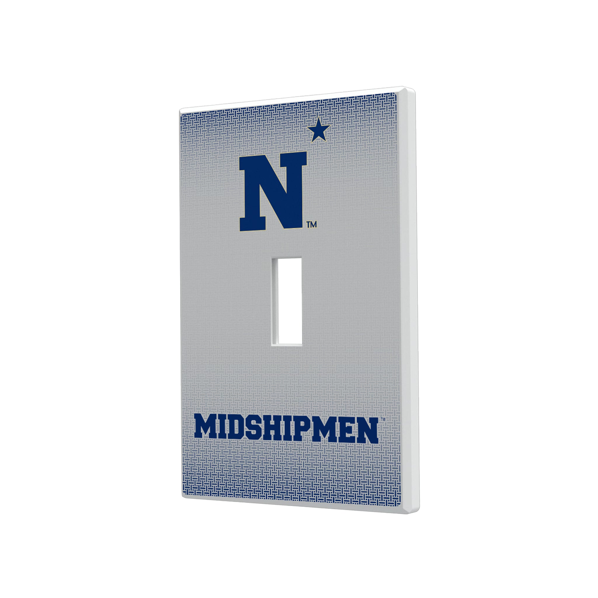 United State Naval Academy Midshipmen Linen Hidden-Screw Light Switch Plate#Style_Single Toggle