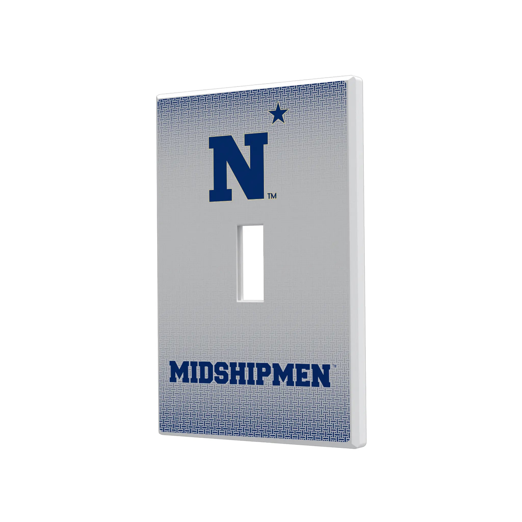 United State Naval Academy Midshipmen Linen Hidden-Screw Light Switch Plate#Style_Single Toggle