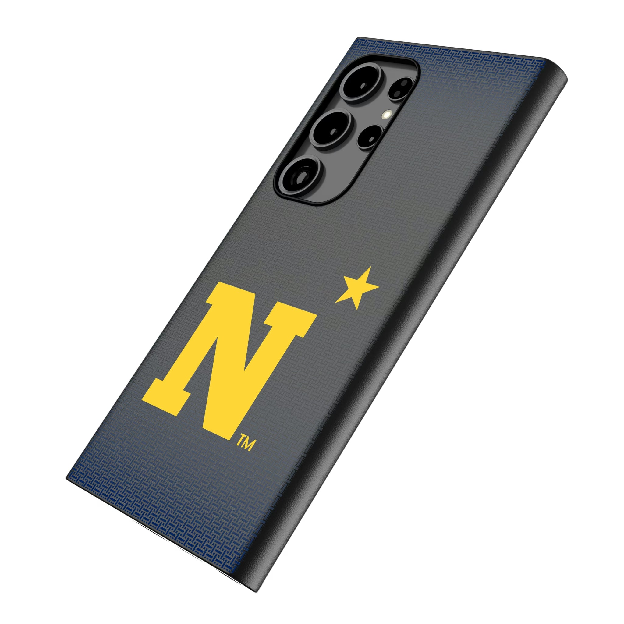 United State Naval Academy Midshipmen Linen Galaxy MagSafe Compatible Phone Case for Samsung Galaxy - Isometric View