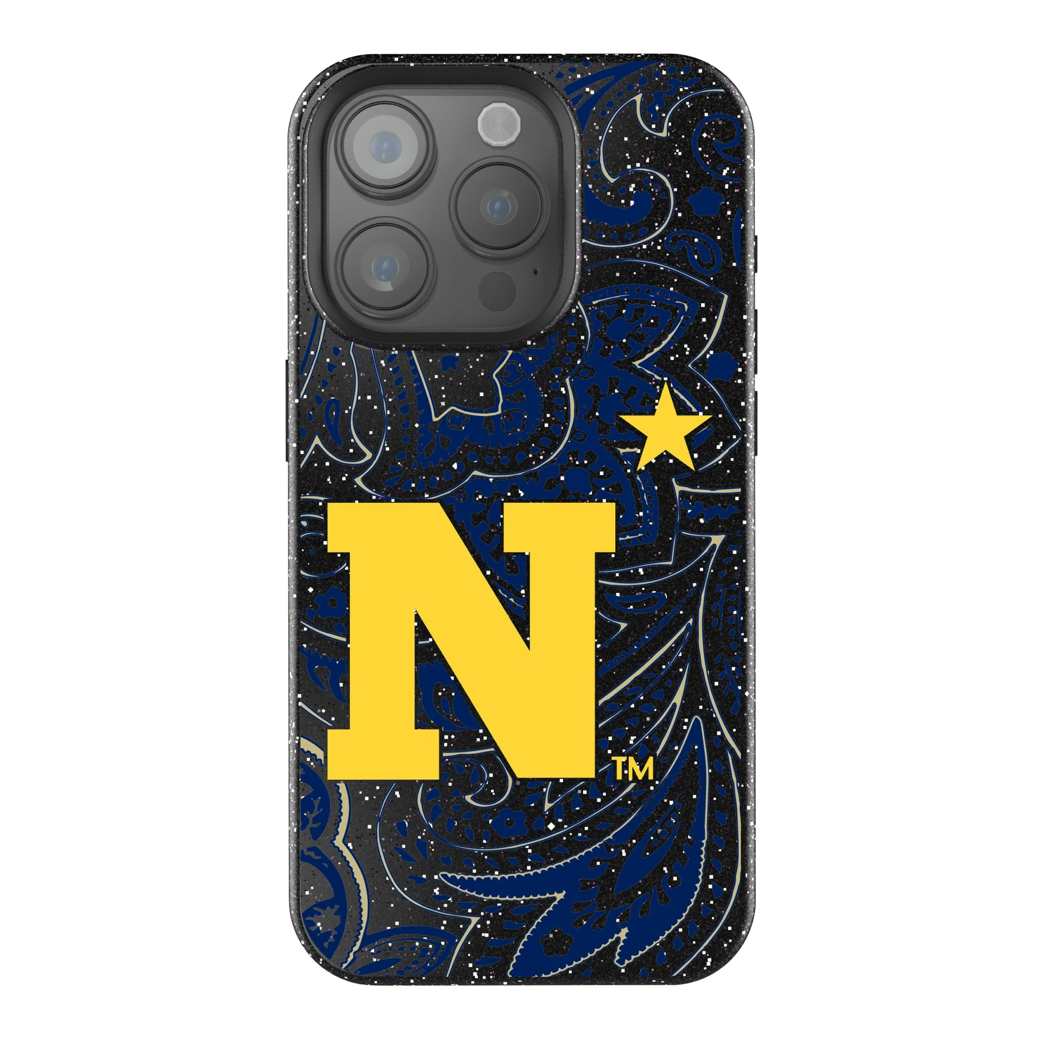 United State Naval Academy Midshipmen Paisley iPhone Bling Phone Case for Apple iPhone