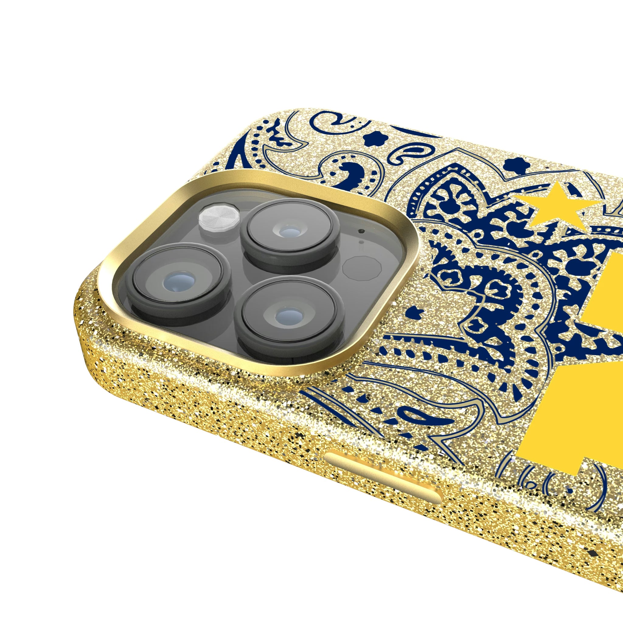United State Naval Academy Midshipmen Paisley iPhone Bling Phone Case for Apple iPhone - Detail
