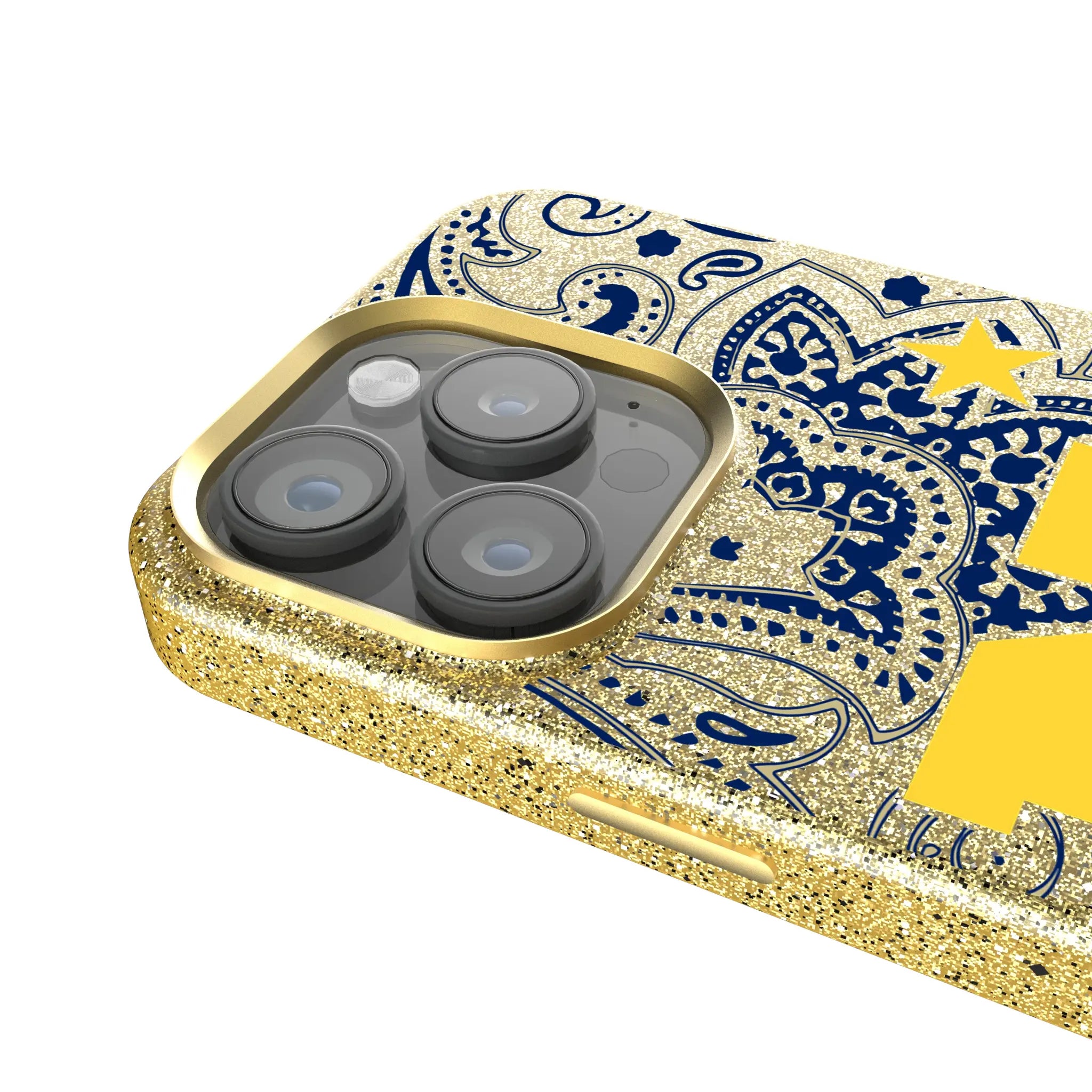 United State Naval Academy Midshipmen Paisley iPhone Bling Phone Case for Apple iPhone - Detail