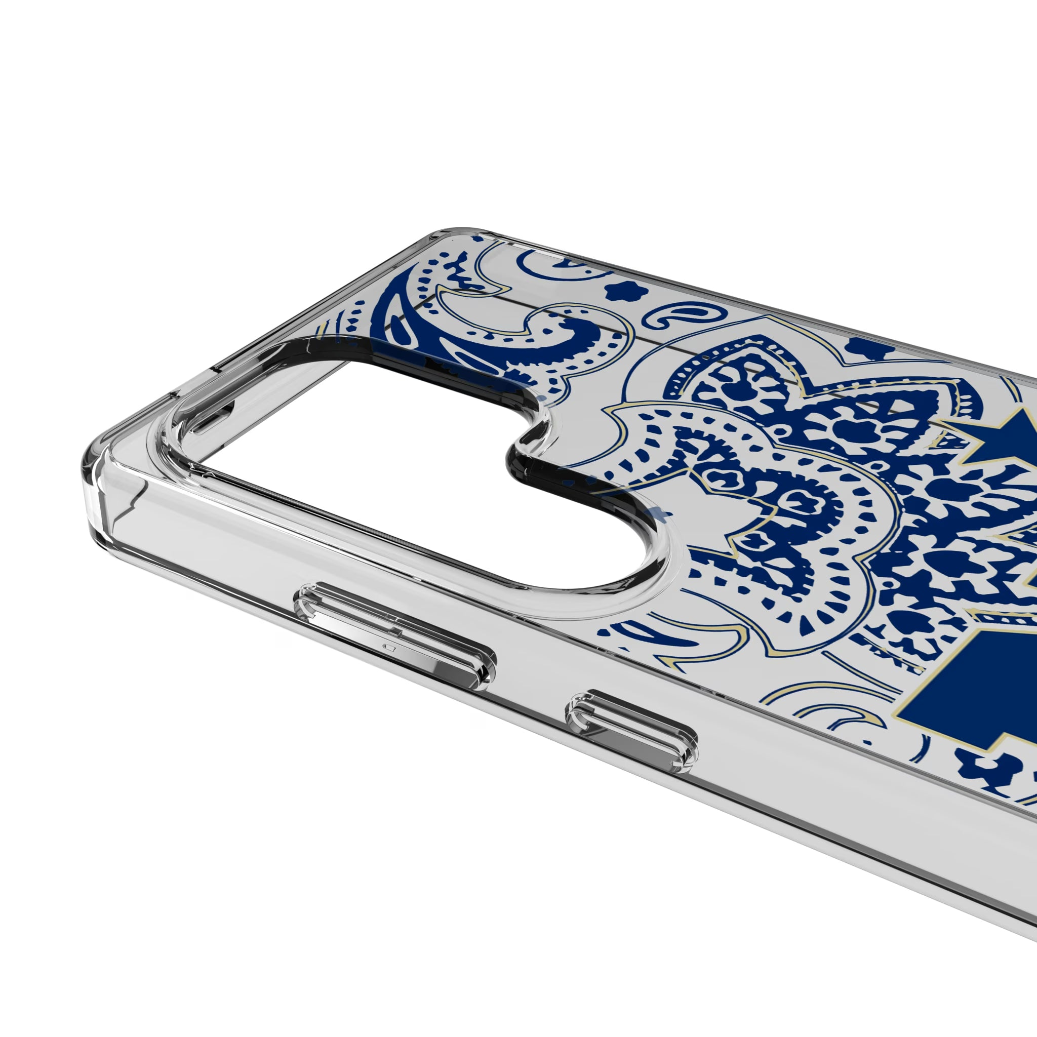 United State Naval Academy Midshipmen Paisley Galaxy Clear Phone Case for Samsung Galaxy - Detail