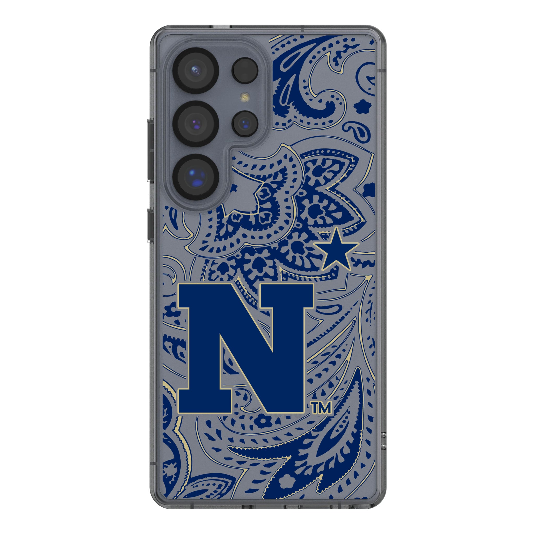 United State Naval Academy Midshipmen Paisley Galaxy Clear Phone Case for Samsung Galaxy