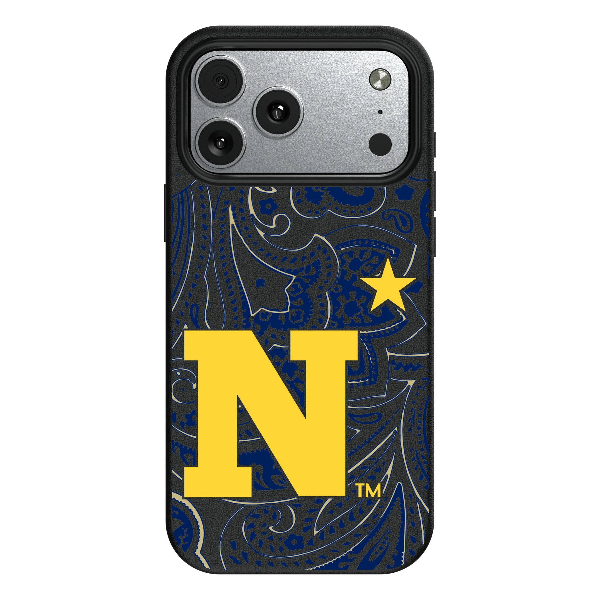 United State Naval Academy Midshipmen Paisley iPhone MagSafe Compatible Phone Case for Apple iPhone#Device_iPhone 17 Pro Max