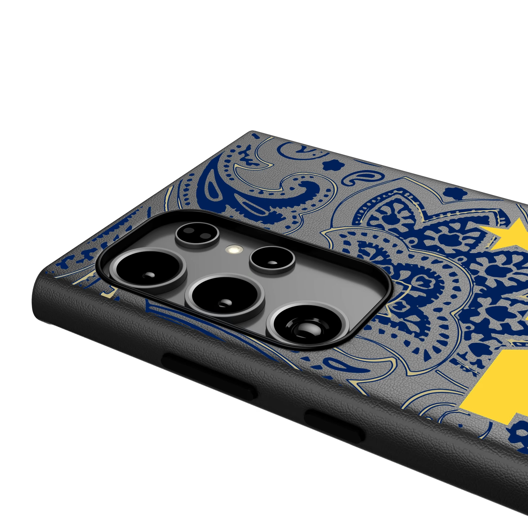 United State Naval Academy Midshipmen Paisley Galaxy MagSafe Compatible Phone Case for Samsung Galaxy - Detail