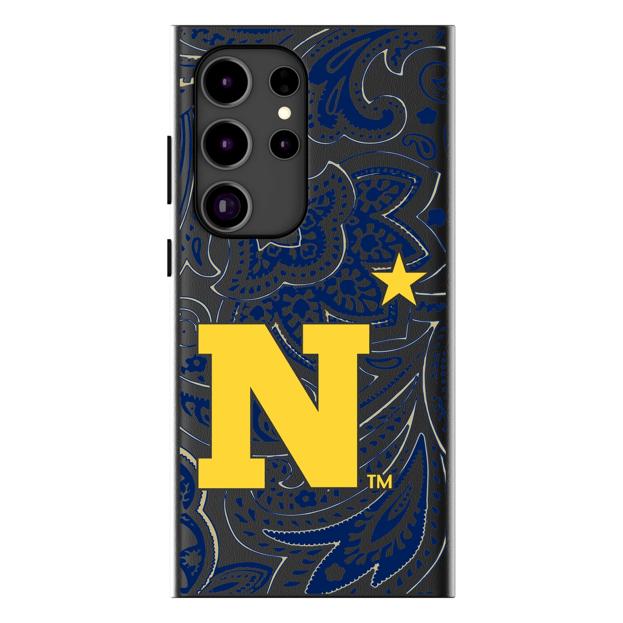 United State Naval Academy Midshipmen Paisley Galaxy MagSafe Compatible Phone Case for Samsung Galaxy