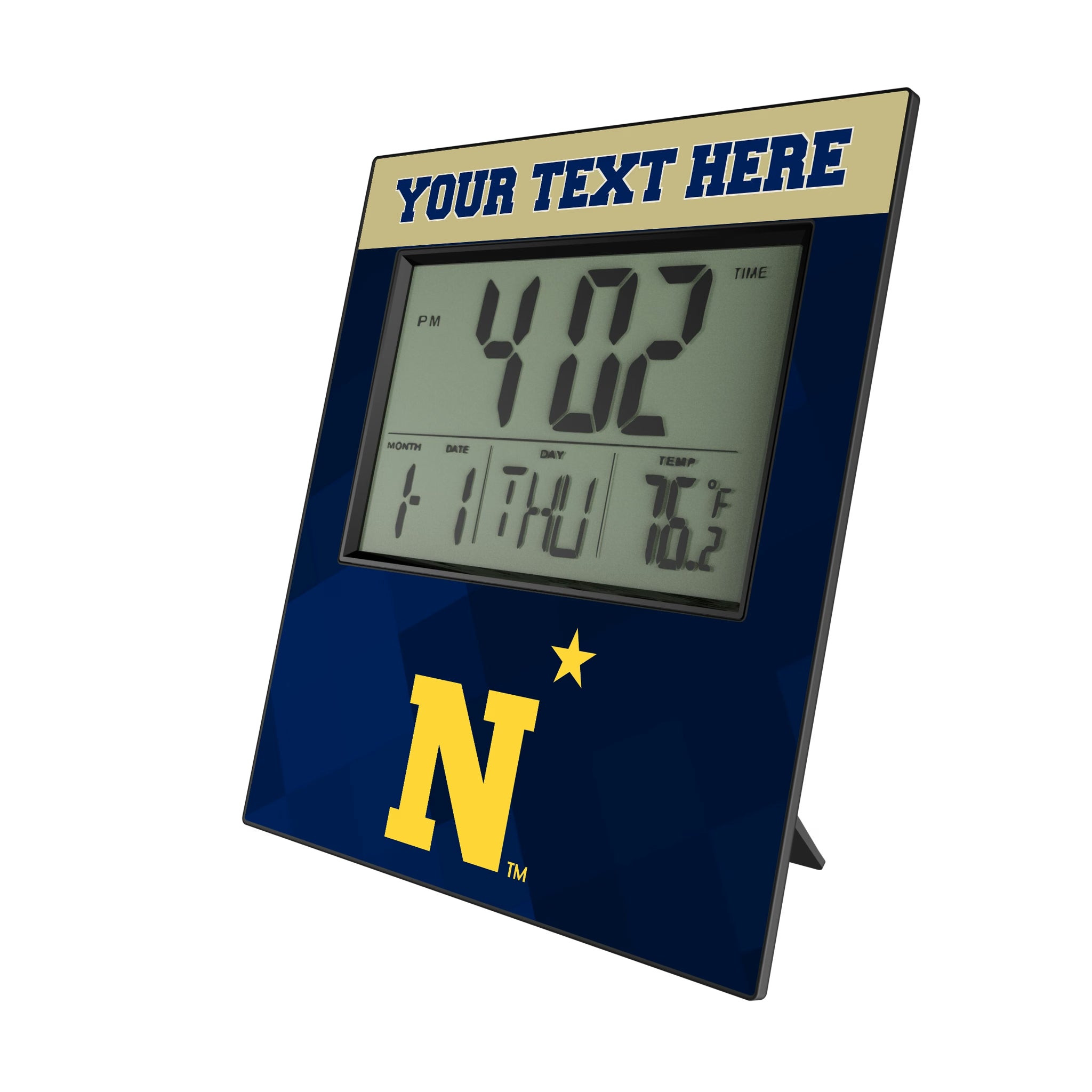 United State Naval Academy Midshipmen Personalized Color Block Wall Clock