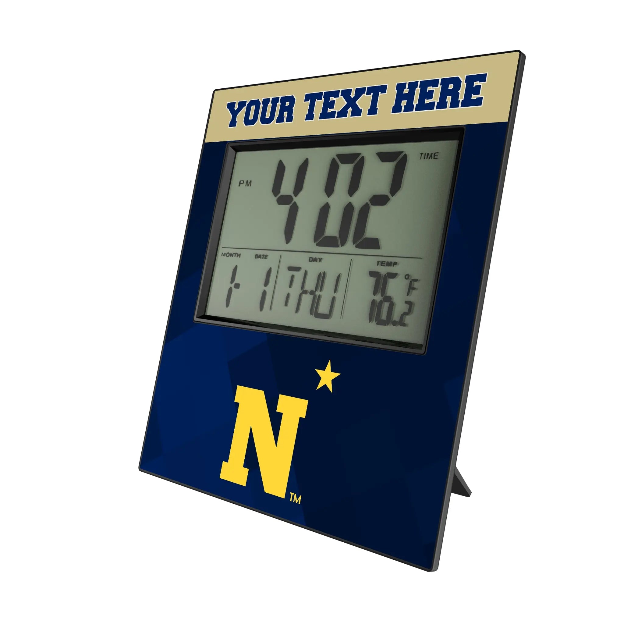 United State Naval Academy Midshipmen Personalized Color Block Wall Clock