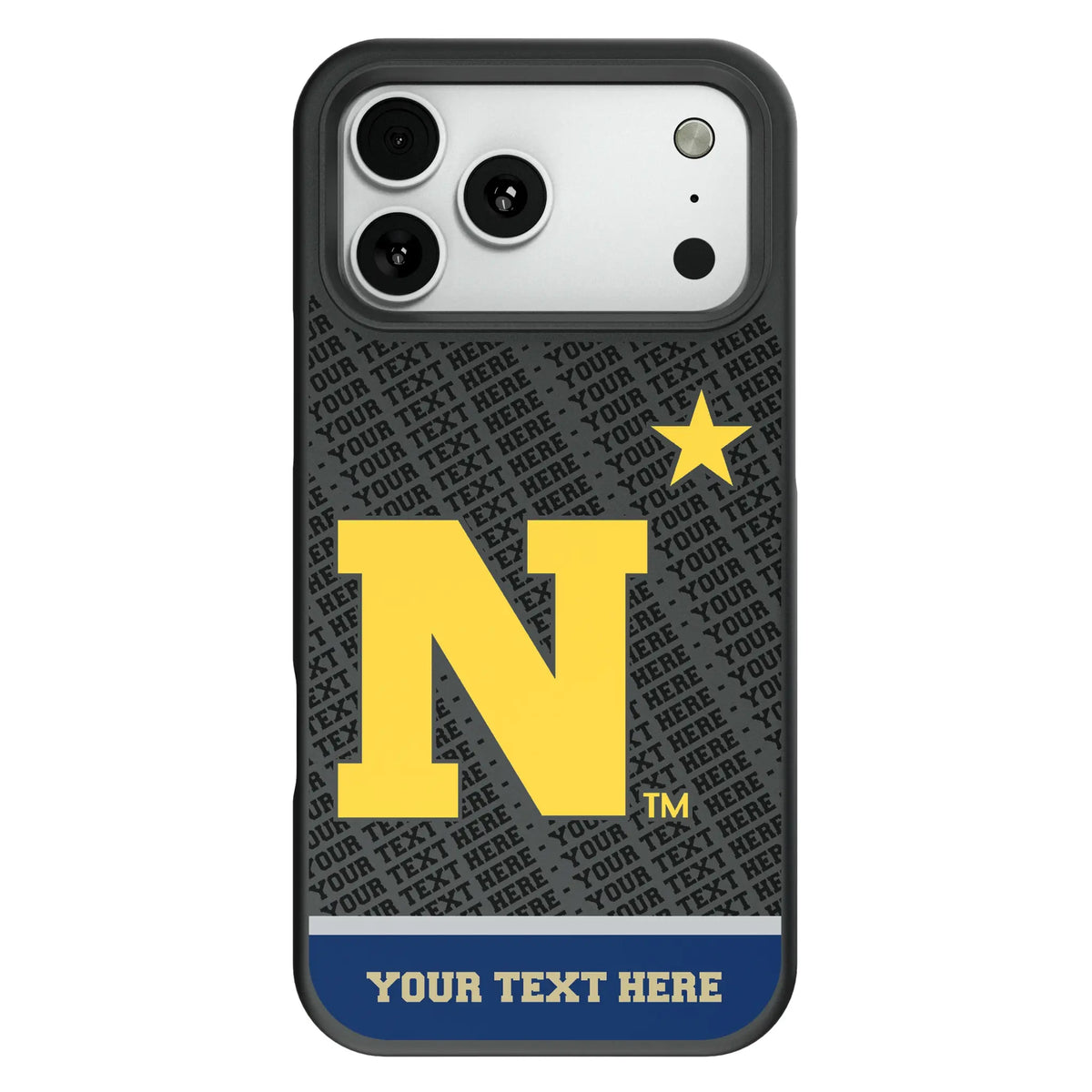 United State Naval Academy Midshipmen Personalized EndZone Plus Bump Phone Case for Apple iPhone