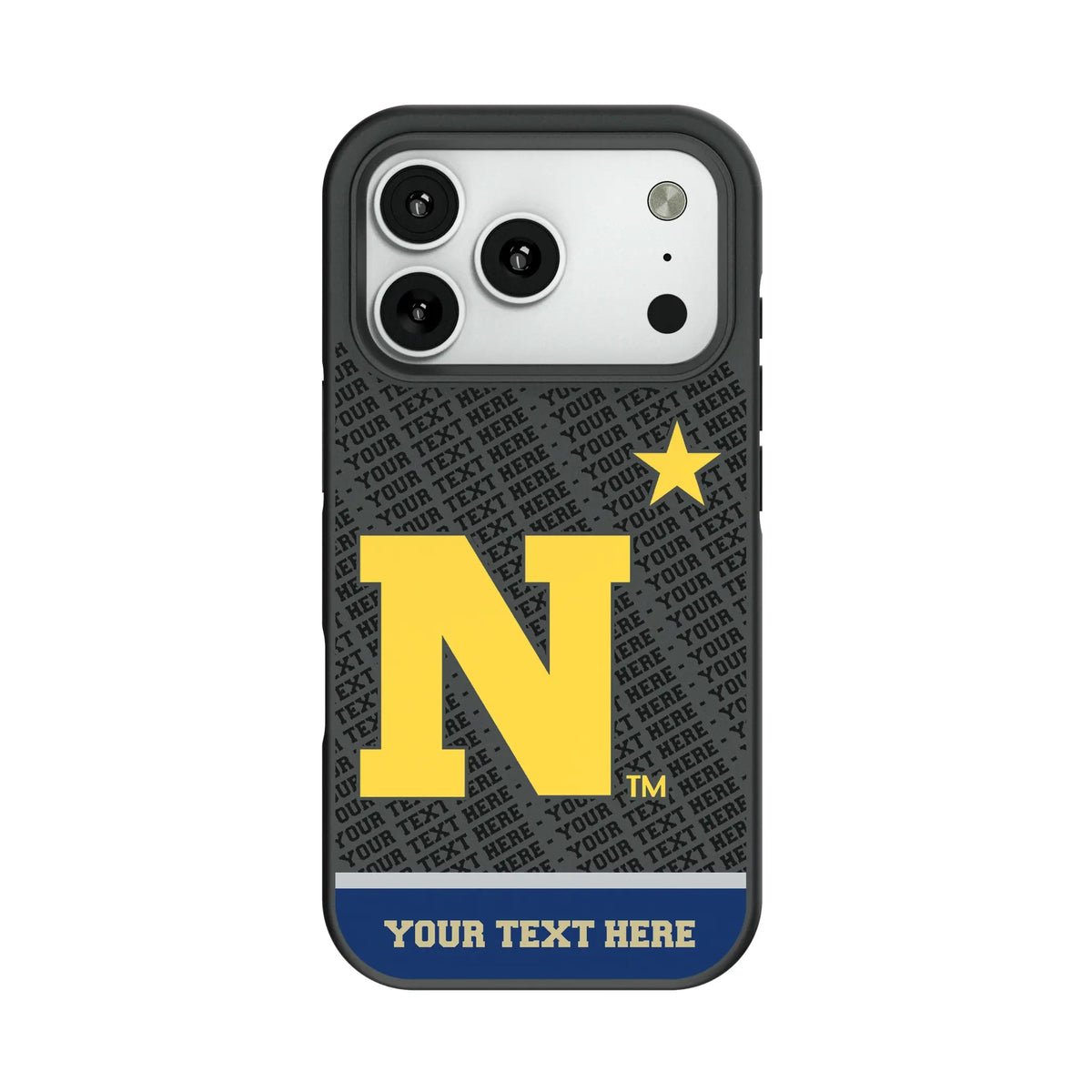 United State Naval Academy Midshipmen Personalized EndZone Plus Bump Phone Case for Apple iPhone