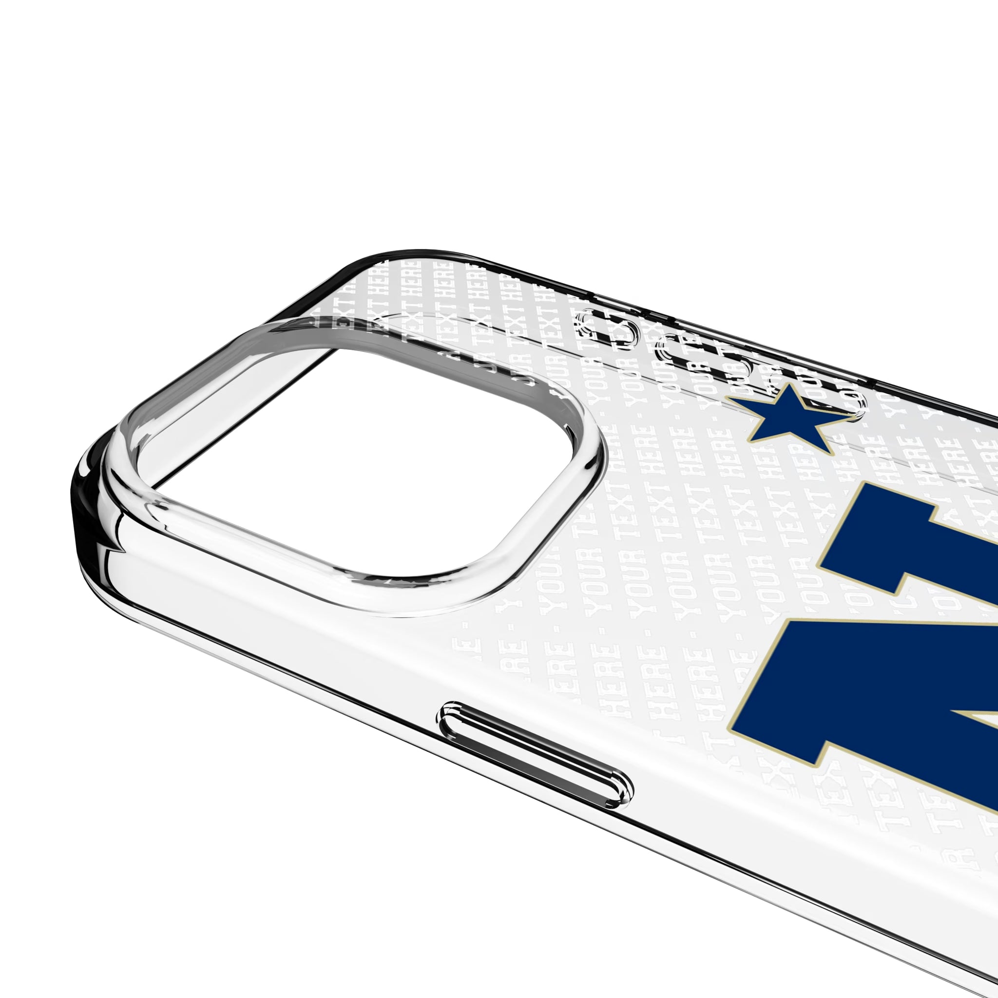 United State Naval Academy Midshipmen Personalized EndZone Plus iPhone Clear Phone Case for Apple iPhone - Detail