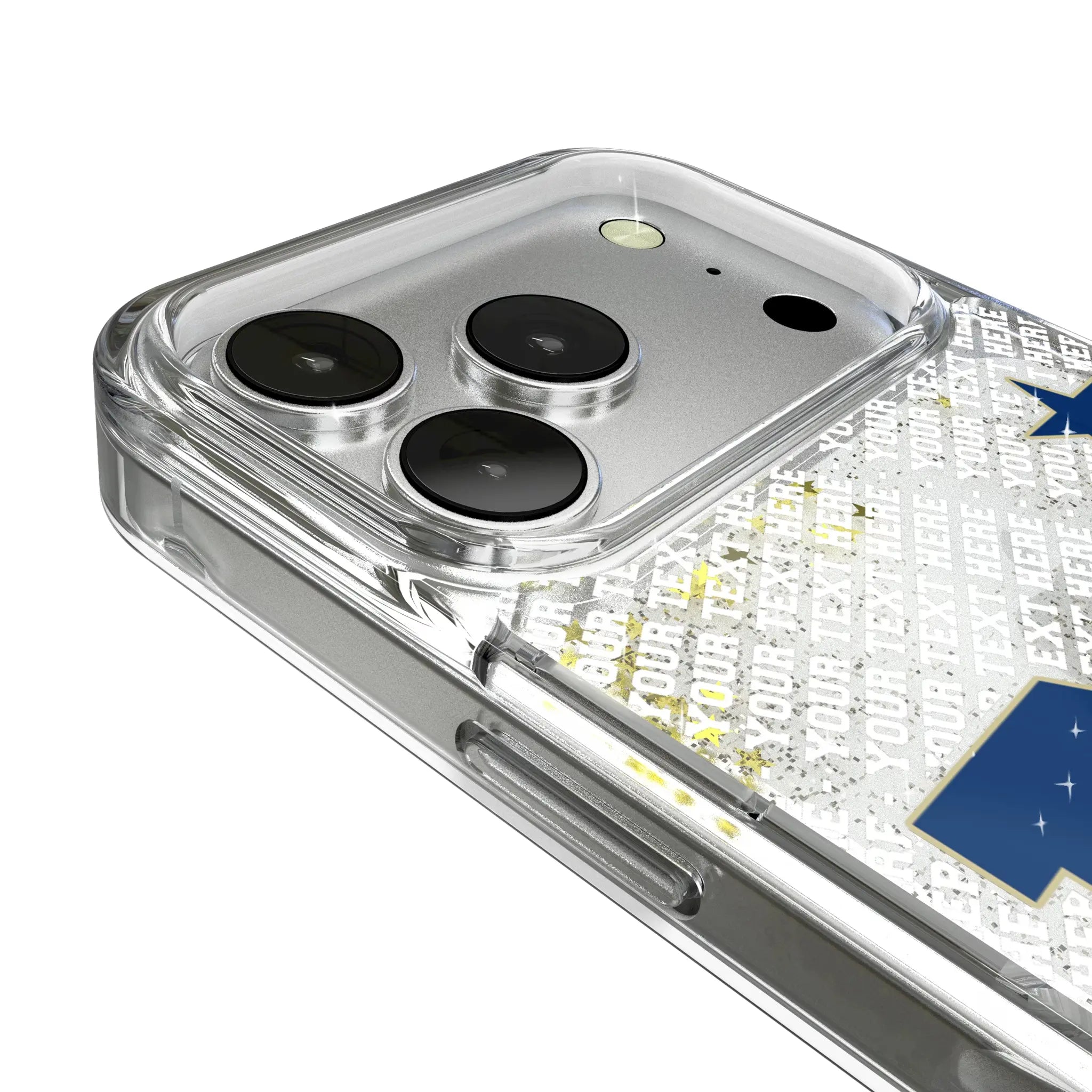 United State Naval Academy Midshipmen Personalized EndZone Plus iPhone Glitter Phone Case for Apple iPhone - Detail